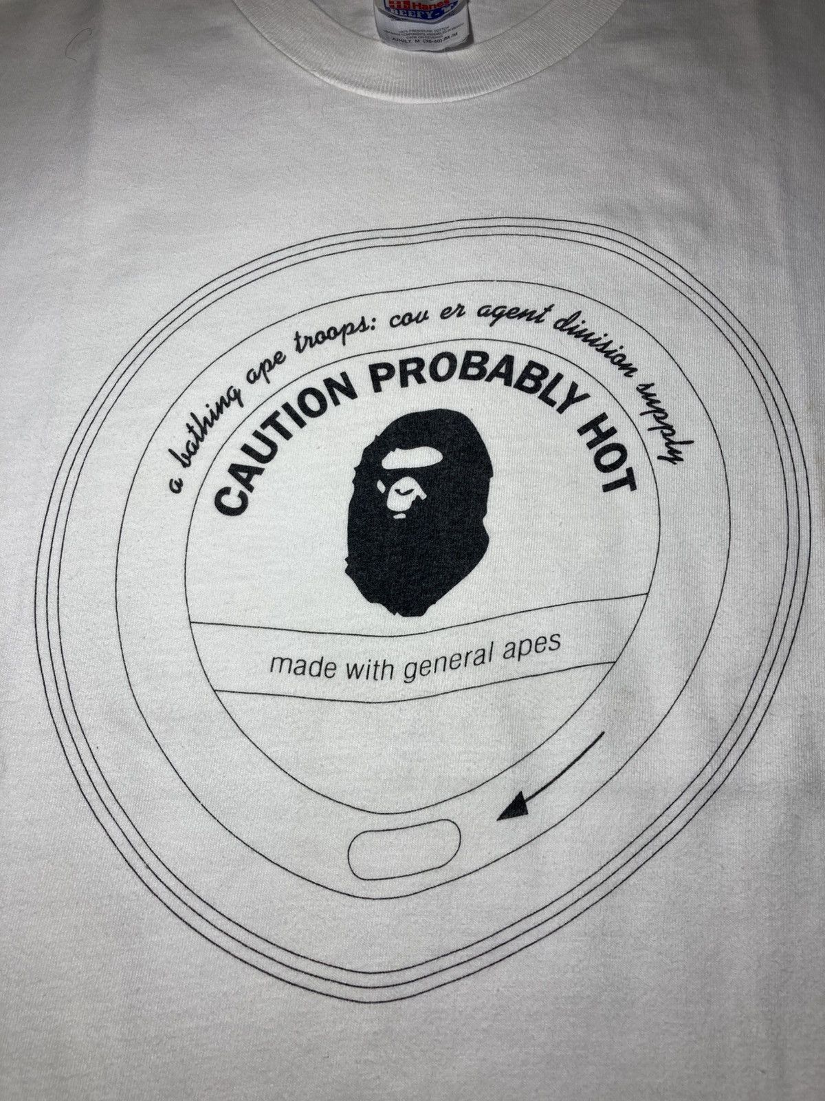 Bape 1998 Bape Can Ration Supply Caution Hot Ape Logo Food OG 90s Size US M / EU 48-50 / 2 - 4 Thumbnail