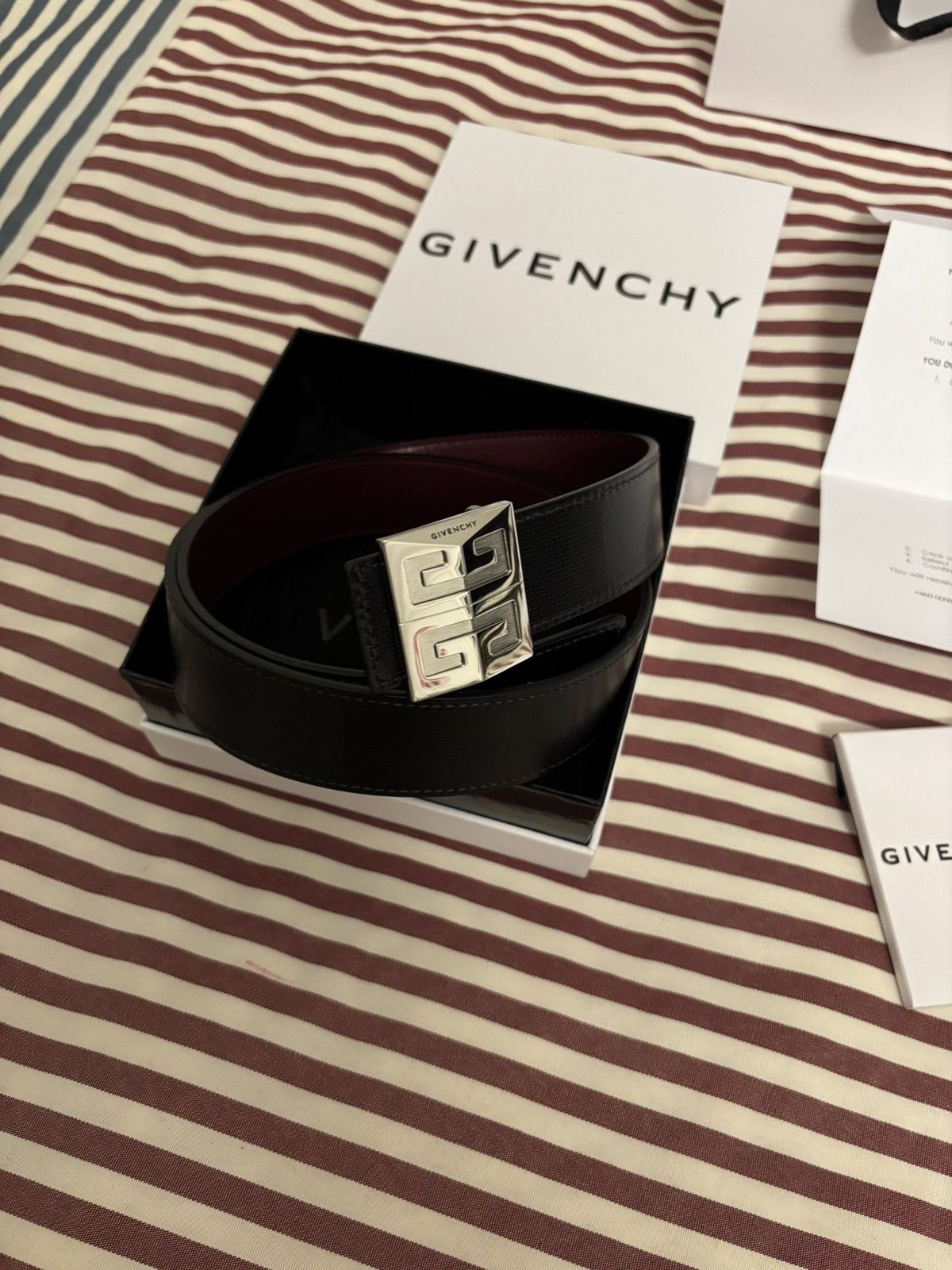 Givenchy GIVENCHY 4G REVERSIBLE BELT IN 4G CLASSIC LEATHER Size 32 - 2 Thumbnail