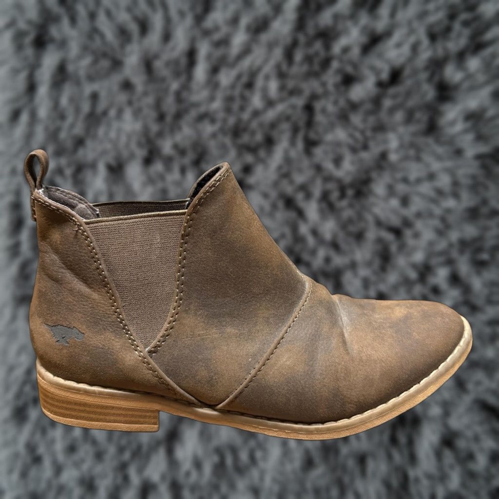 Vintage Rocket Dog Boots Womens Chelsea Ankle Booties Brown 7.5 US 7.5 UK 5 EU 38 Low Heel Elastic Gore Casual 1-2 in Womens Shoes Size US 5 / IT 35 - 1 Thumbnail
