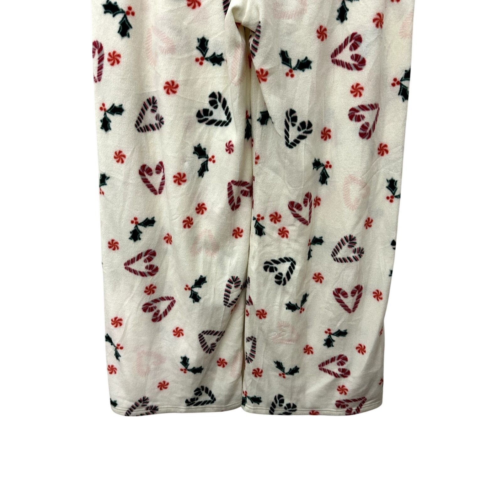 Nordstrom Nordstrom Rack Pajama Pants Soft Fleece Candy Cane Cream W L Size 34" / US 12 / IT 48 - 6 Thumbnail