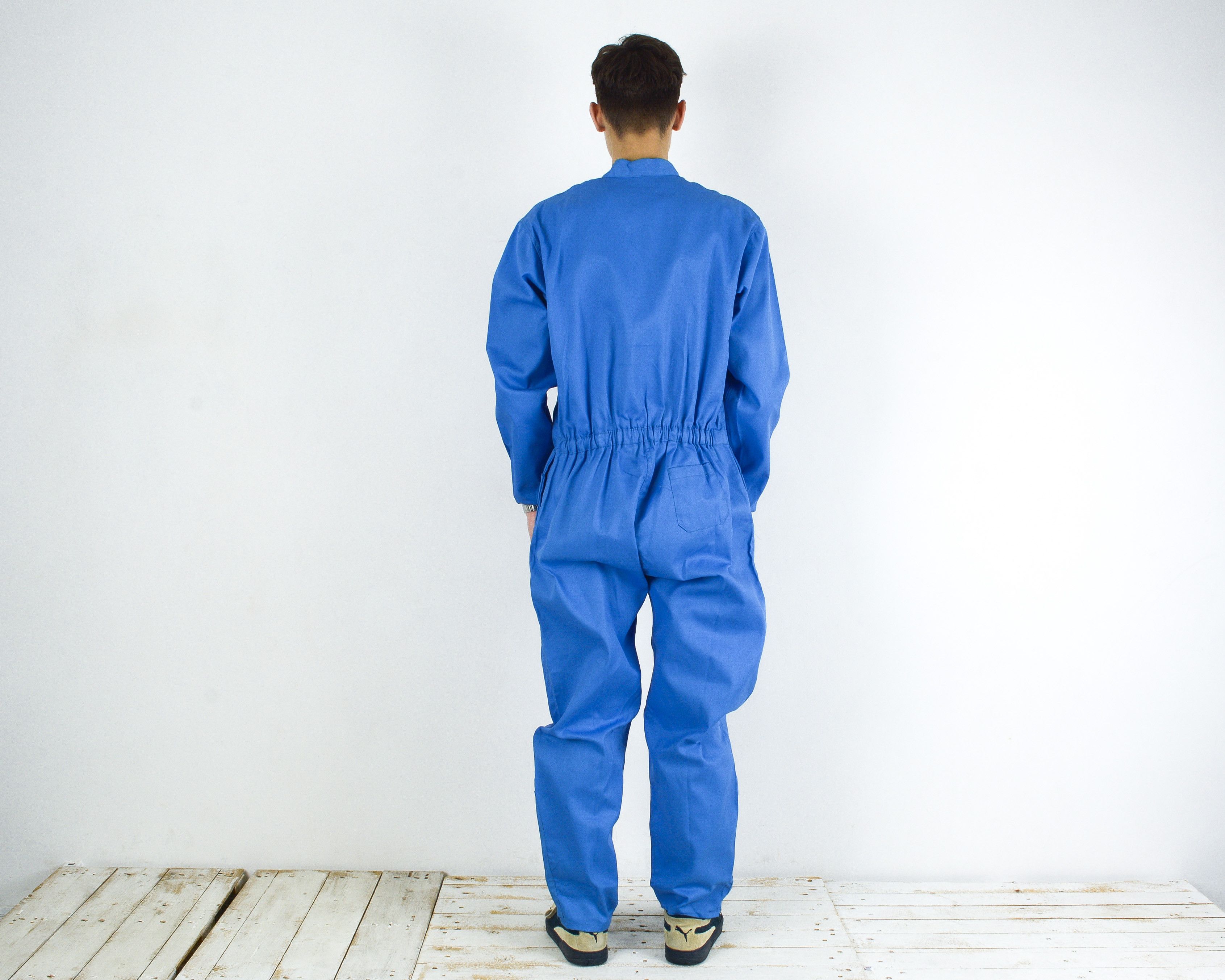 Japanese Brand ITURRI Crispy Cotton Overalls UK 42 US Boilersuit Jumpsuit L Size US 36 / EU 52 - 3 Thumbnail