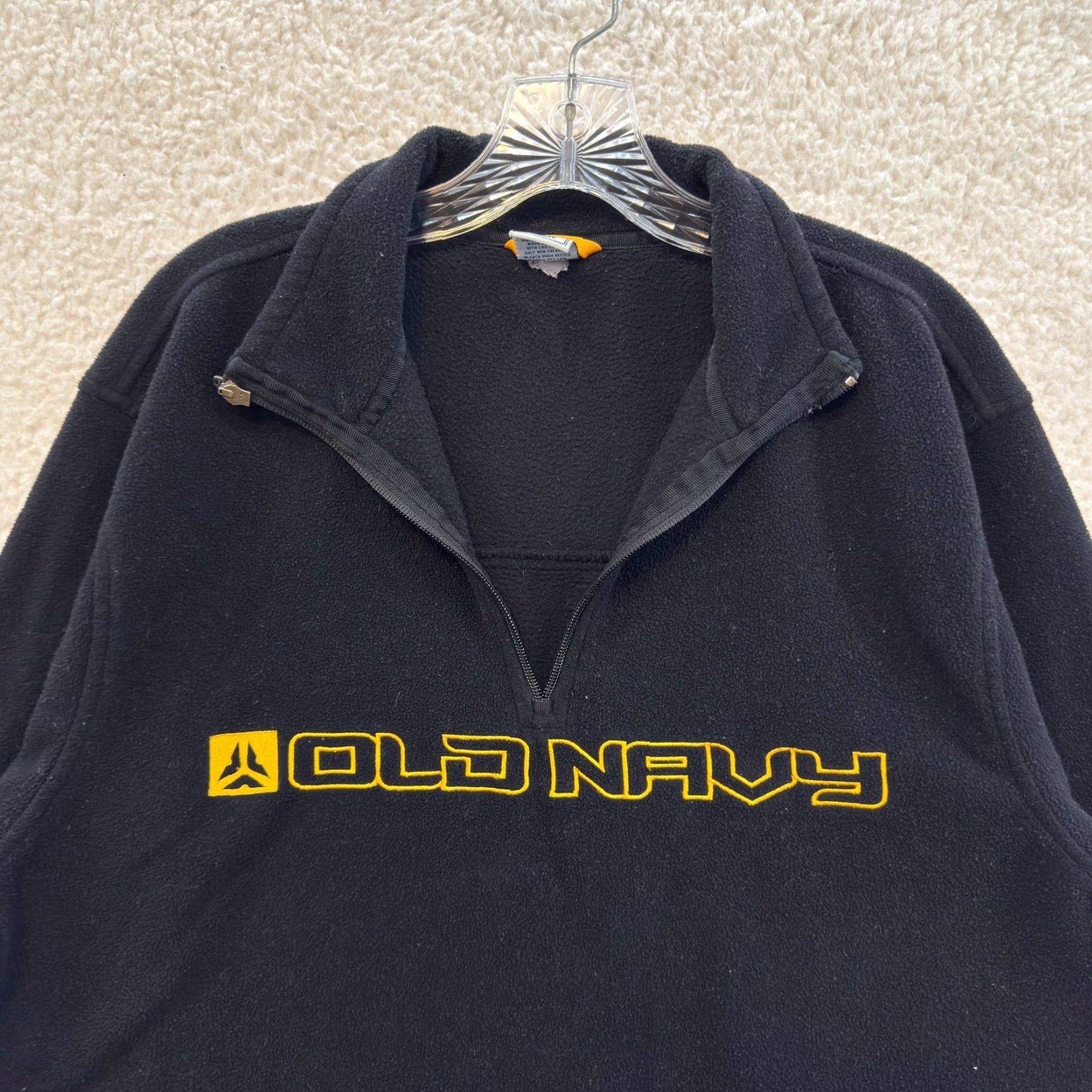 Old Navy VINTAGE Old Navy Fleece Sweater Jacket Mens XL Black Pullover 1/4 Zip L/XL Size US XL / EU 56 / 4 - 3 Thumbnail