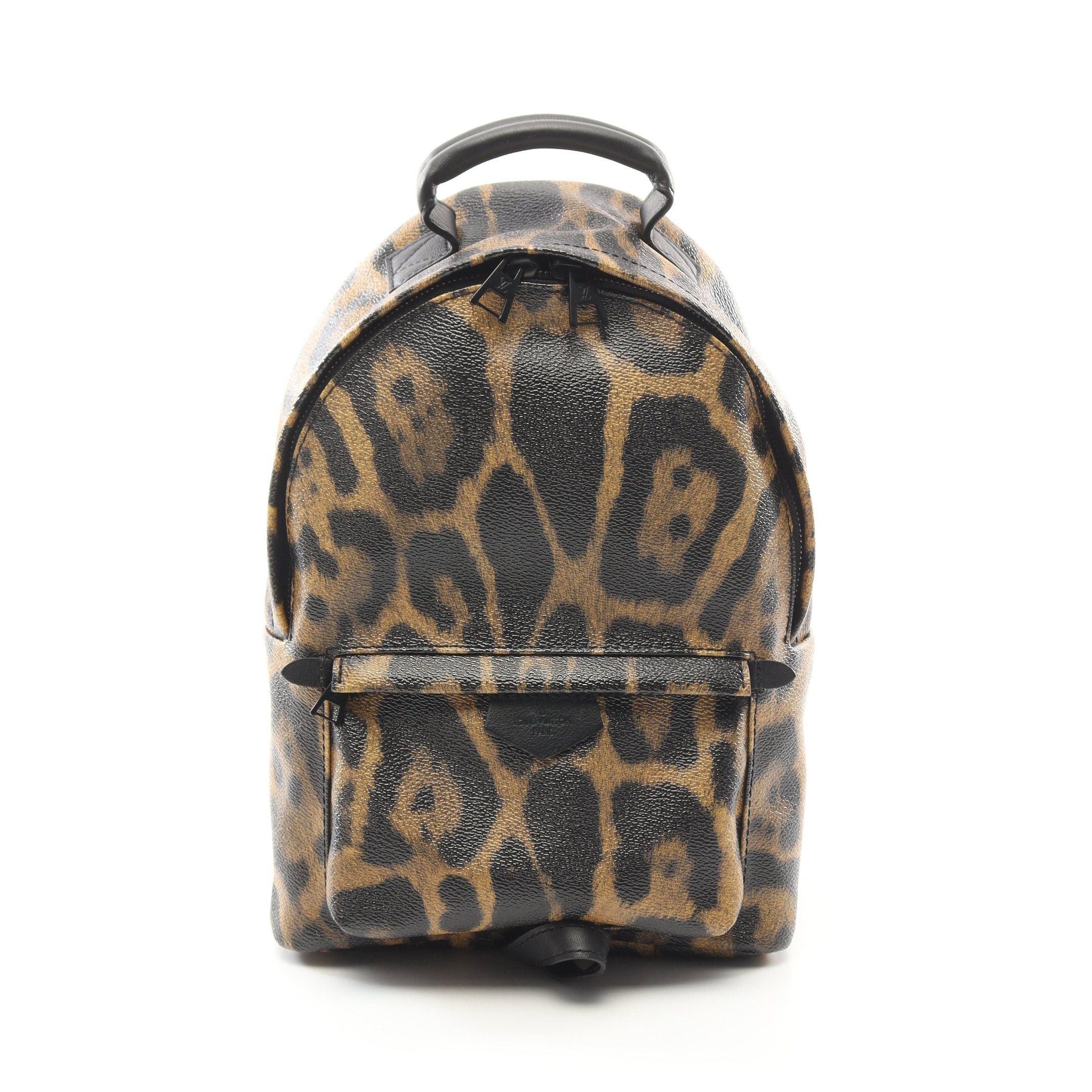 Louis Vuitton Louis Vuitton Palm Springs Pm Backpack Rucksack Leopard Leather Yellow Brown Black Size ONE SIZE - 1 Thumbnail