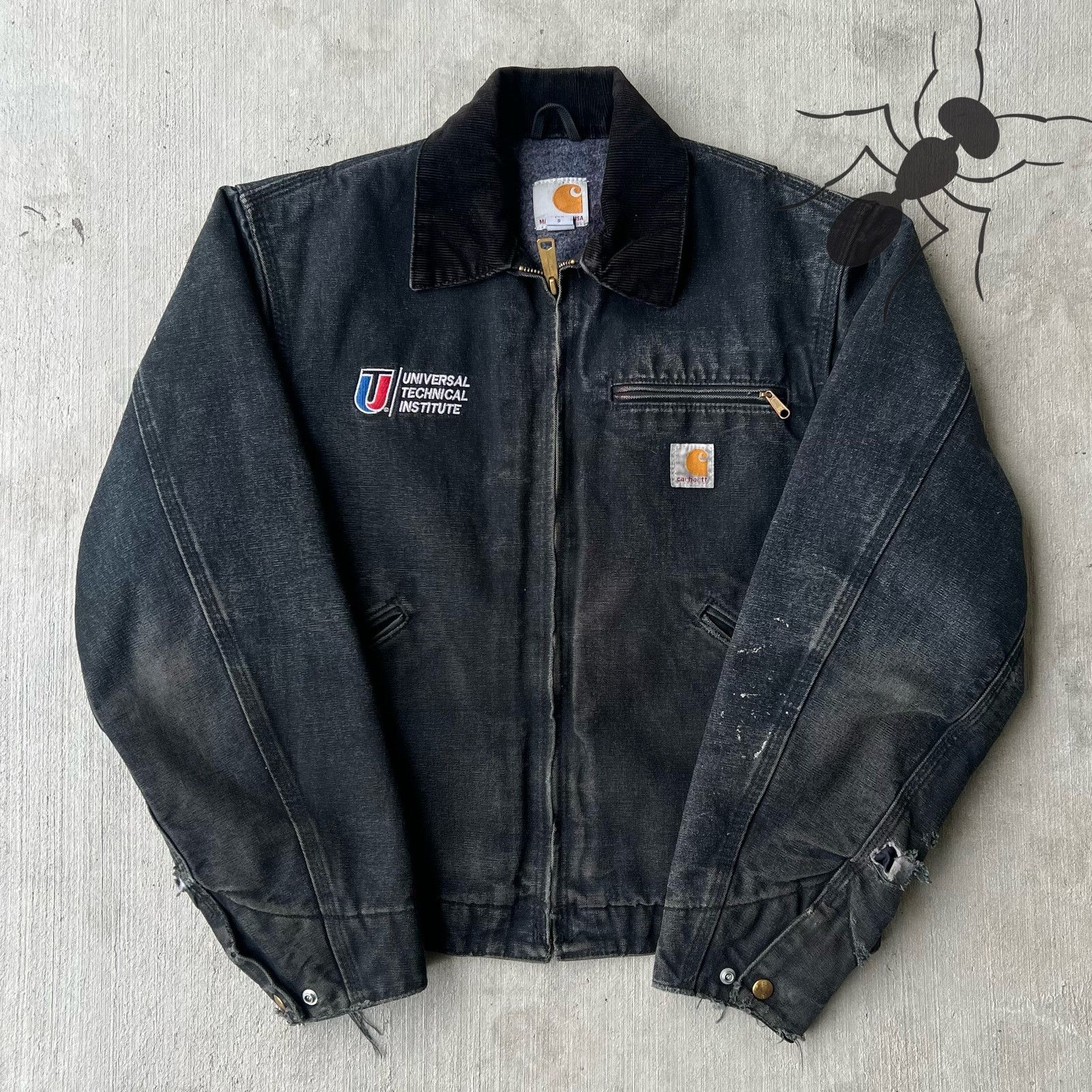 Carhartt Blacked Out Detroit Jacket Chrysler x Carhartt | Grailed