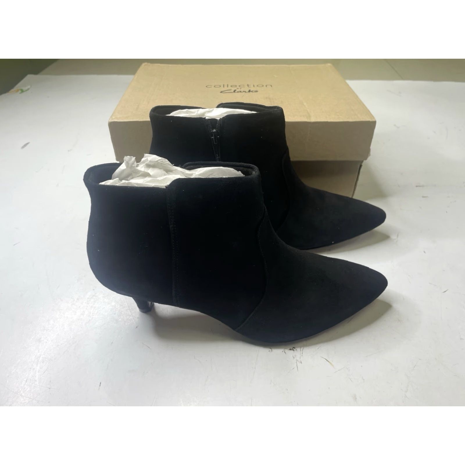 Clarks Clarks Linvale Leather Black Suede Booties Womens 9.5 M Bootie Box Included Size US 10 / IT 40 - 3 Thumbnail