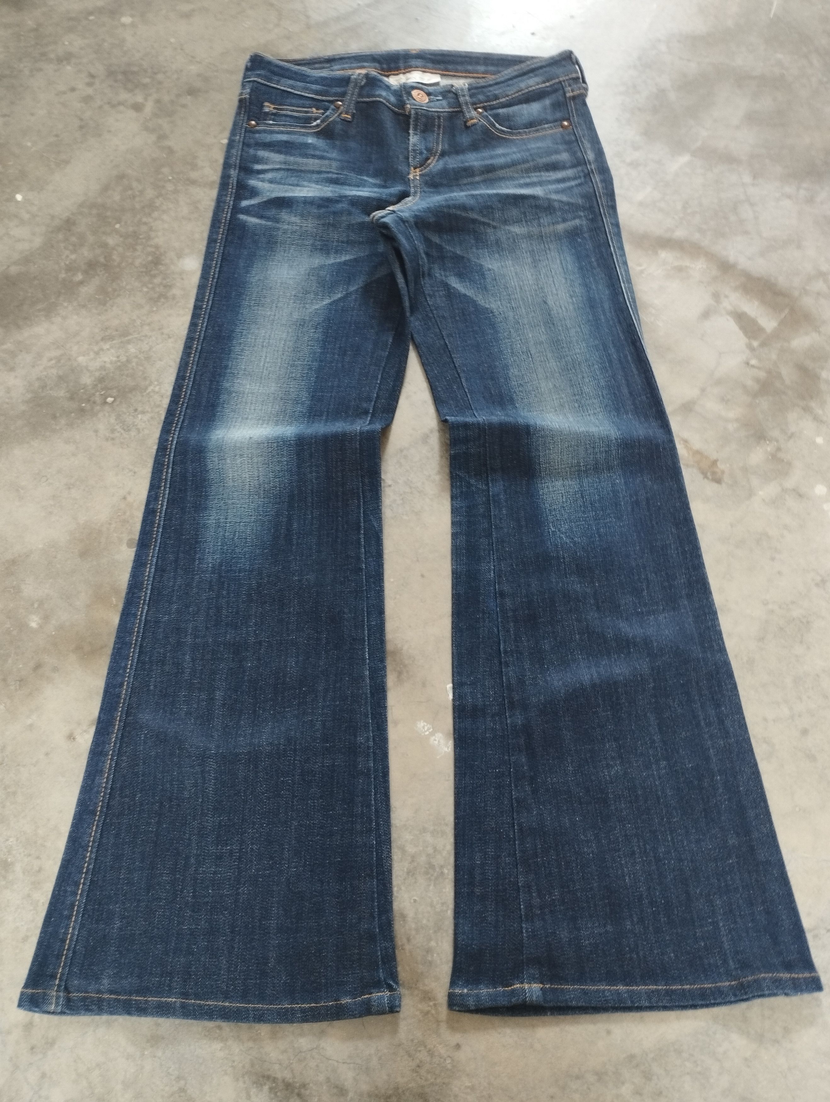 Super Flared Jeans Made In Japan Back Number Stone Wash Jean