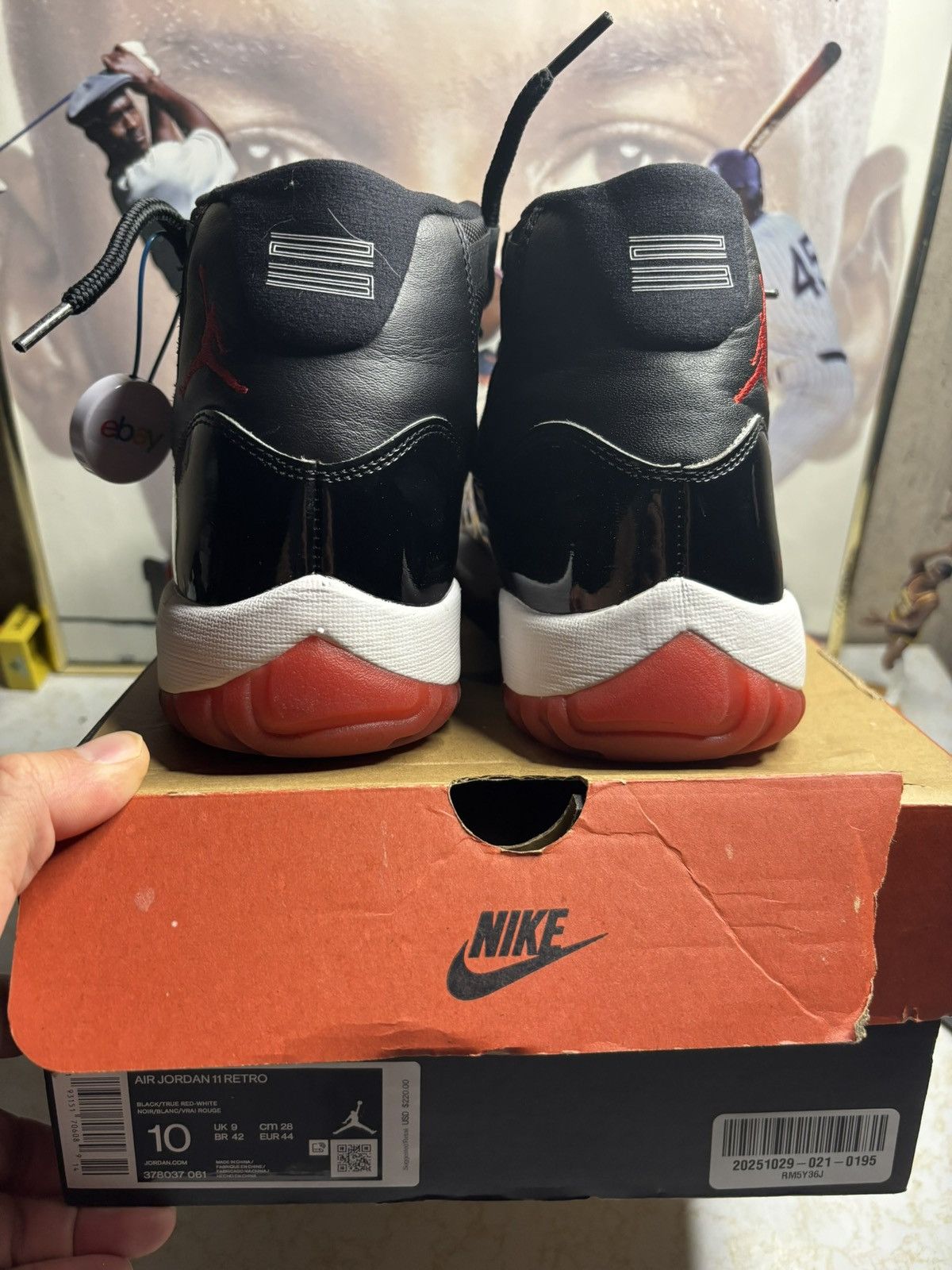 Jordan Brand Air Jordan 11 Bred 2019 Size US 10 / EU 43 - 7 Thumbnail