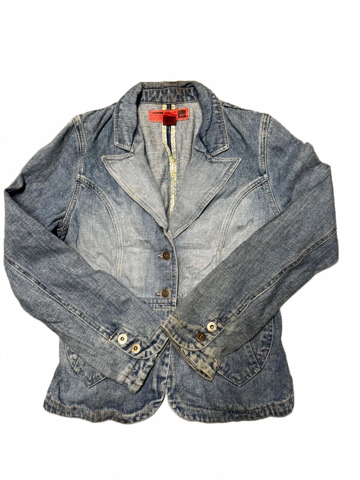 Designer Classic Denim Blazer by Mississue - Stylish Casual Jacket Size US L / EU 52-54 / 3 - 1 Thumbnail