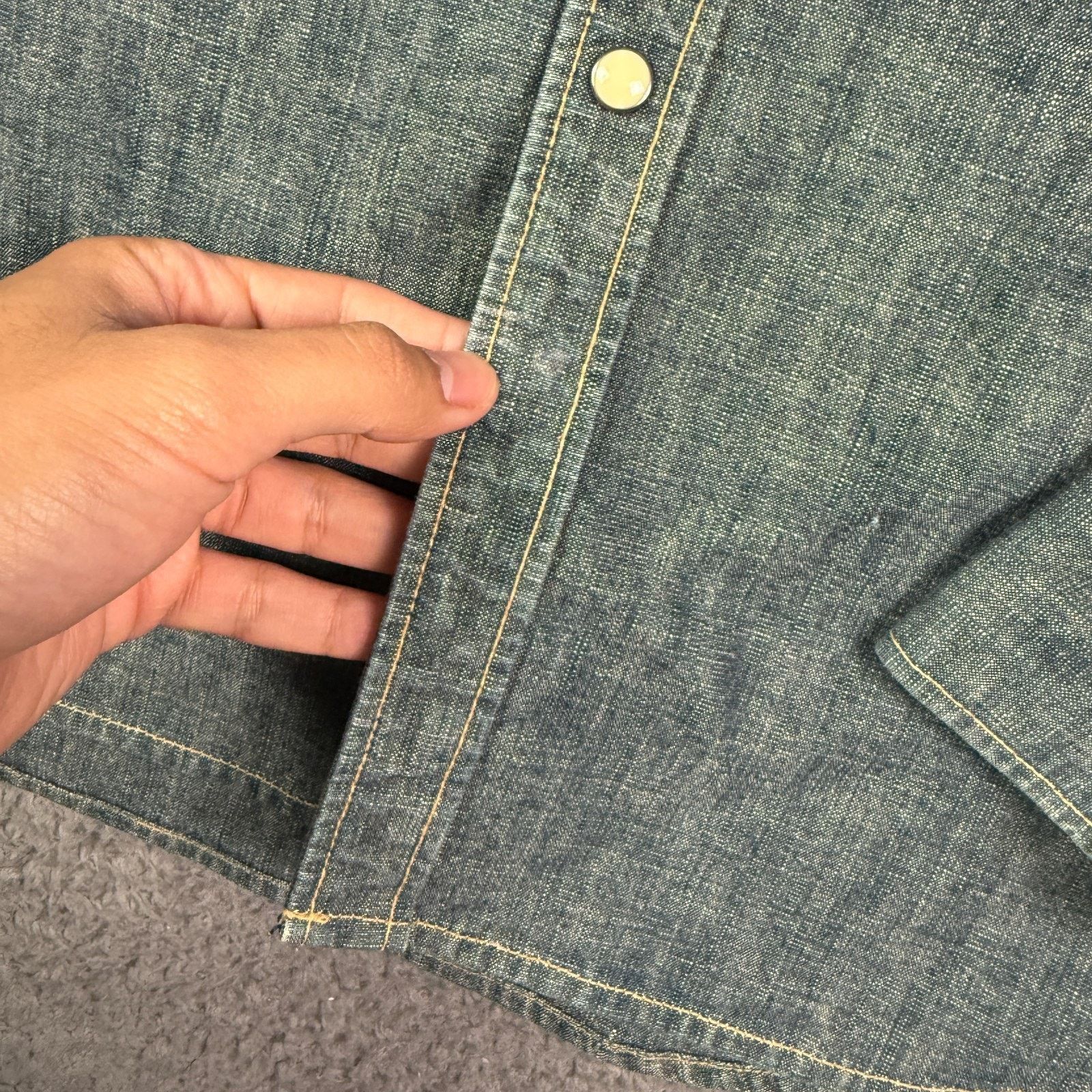 Studio D'Artisan Studio D’artisan Sawtooth Western Shirt L Denim Pearl Snap Size US L / EU 52-54 / 3 - 4 Thumbnail