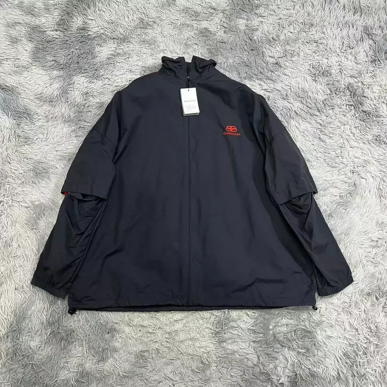 Balenciaga Balenciaga Logo Long Sleeve Jacket with Standing Neck and Size US M / EU 48-50 / 2 - 2 Thumbnail