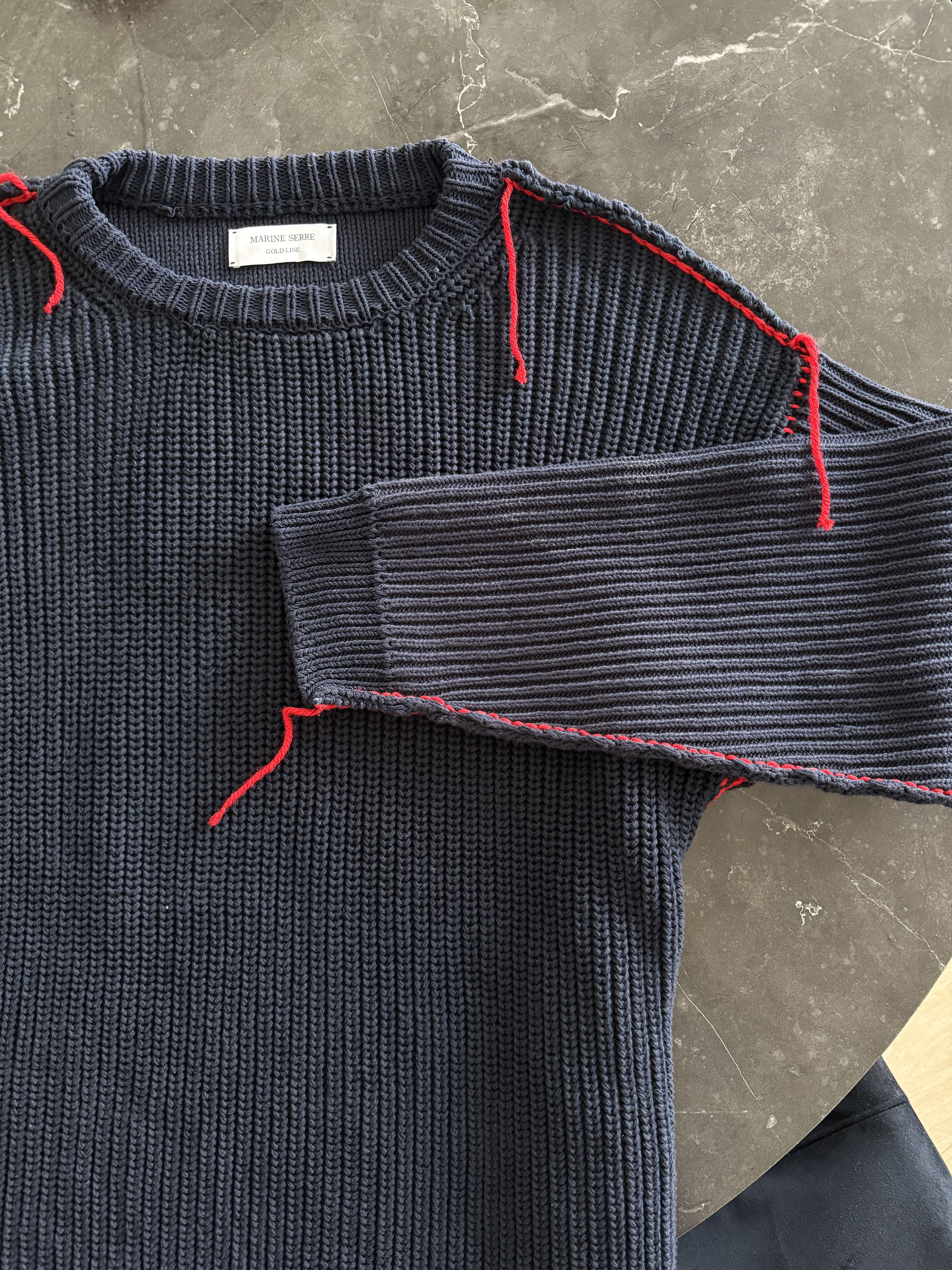 Marine Serre Marine Serre Gold Line Knitwear Sweater Size US XL / EU 56 / 4 - 5 Thumbnail