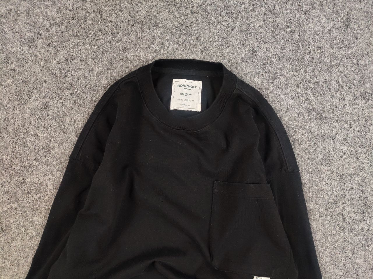 Japanese Brand Bohrhoo Japanese Oversized Black Sweatshirt Avant Garde Size US S / EU 44-46 / 1 - 9 Thumbnail