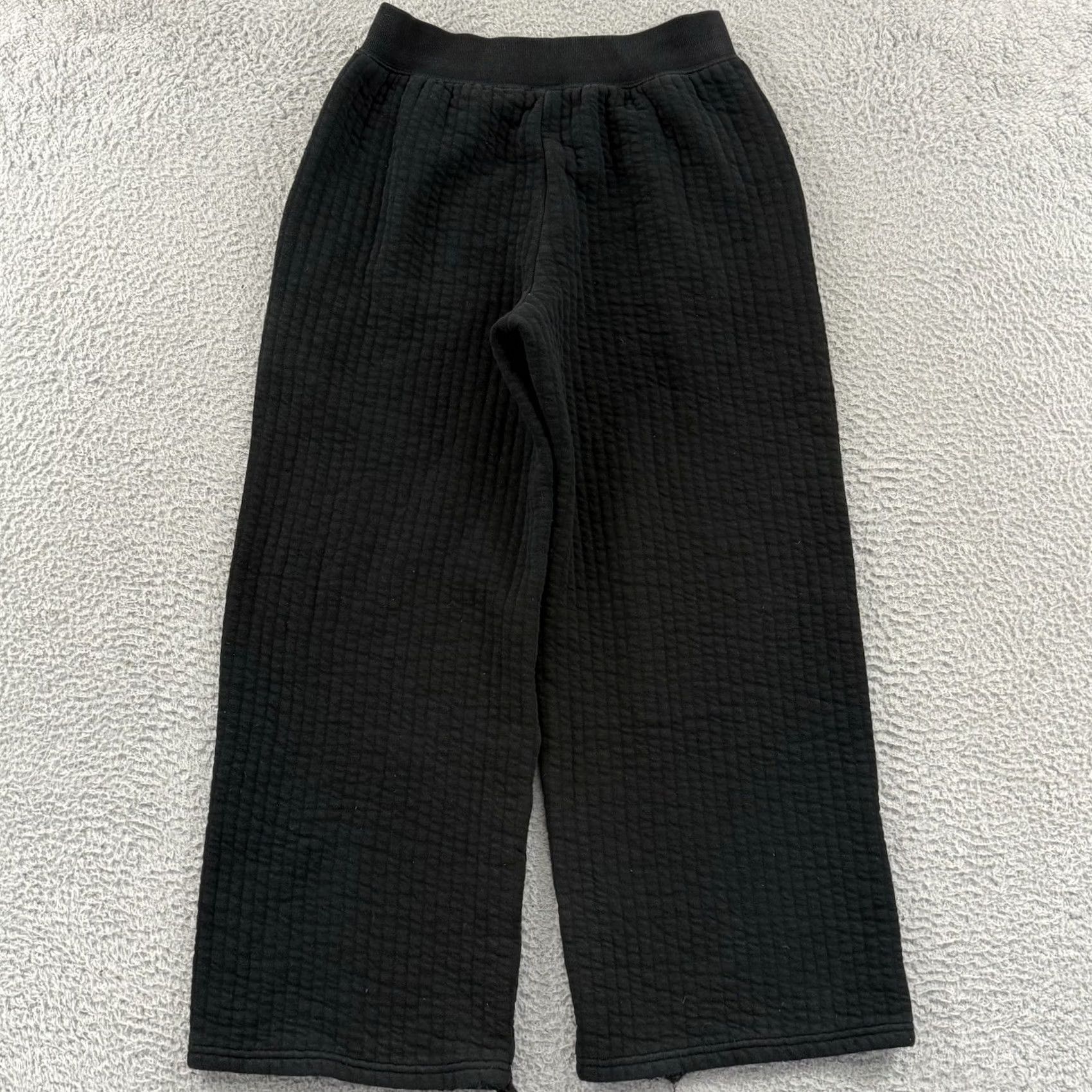 Vintage OFFLINE By Aerie Sweatpants Womens Small Short Black Wide Leg Lounge Casual Boho Size 28" / US 6 / IT 42 - 6 Thumbnail