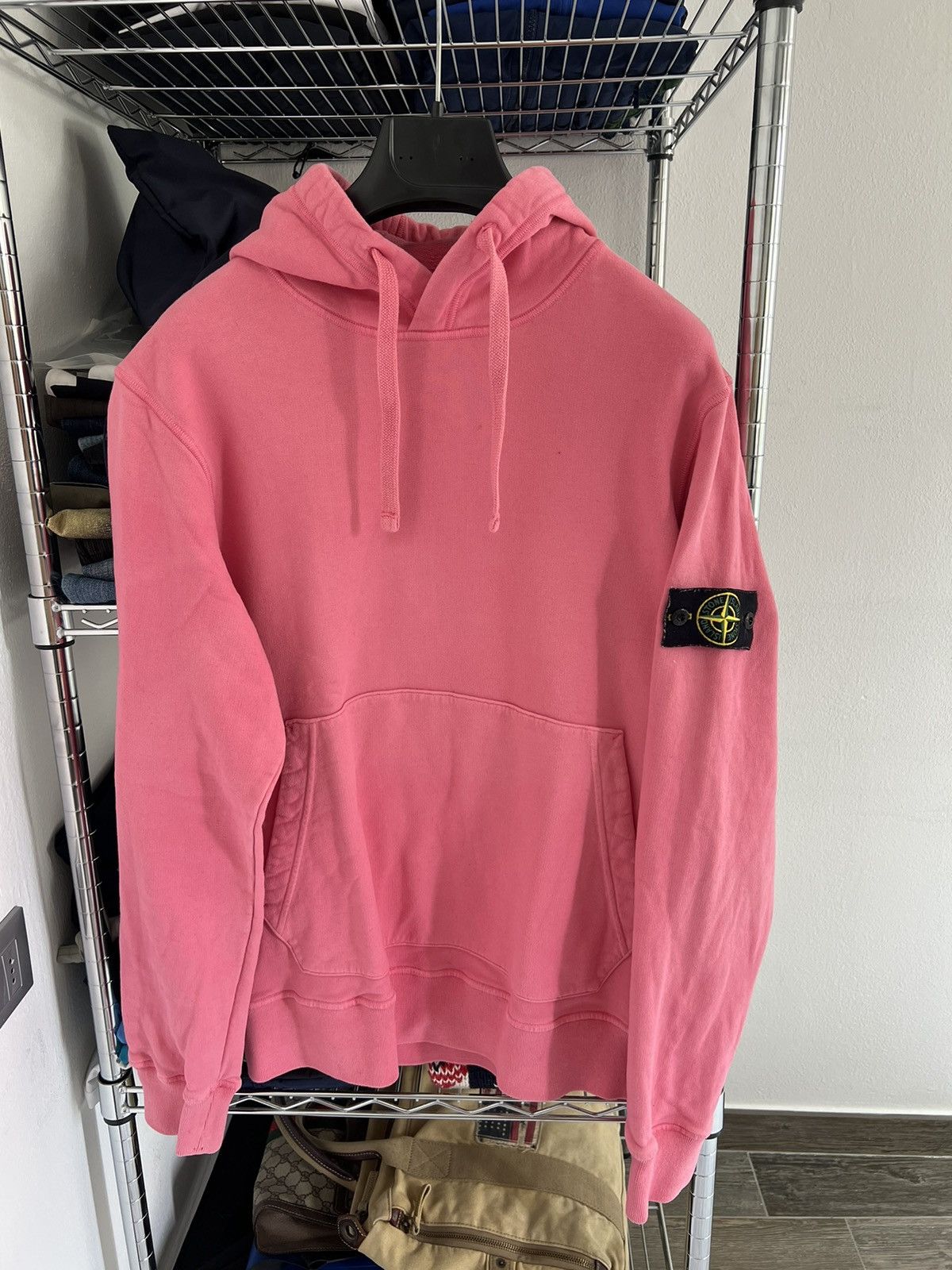 image of Stone Island 2020 Hoodie in Pink, Men's (Size Large)
