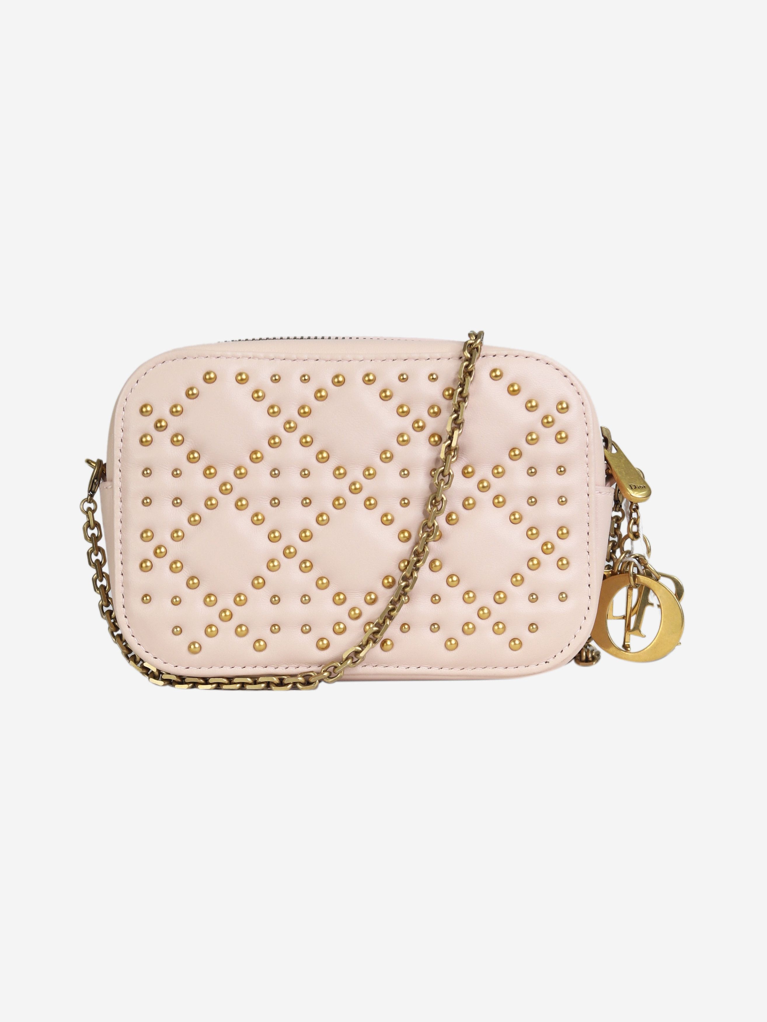 image of Pink 2017 Studded Lady Dior Camera Bag, Women's