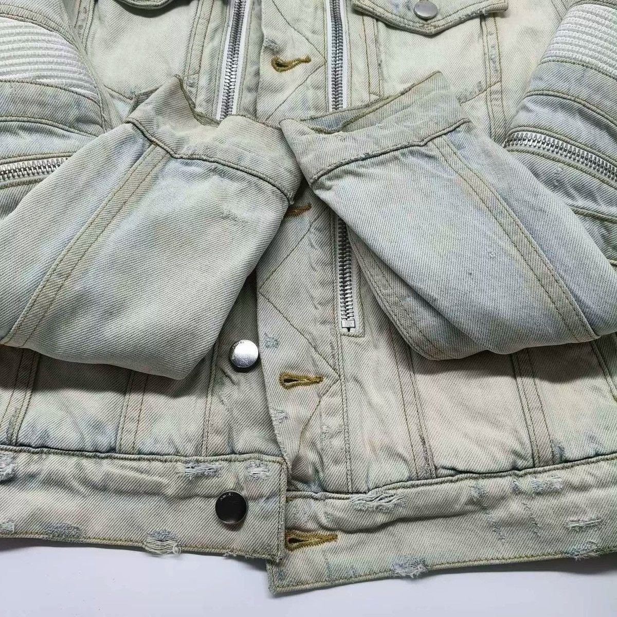 Amiri Amiri Light blue washed denim jacket coat 2501-Nextarrow Size US S / EU 44-46 / 1 - 5 Thumbnail