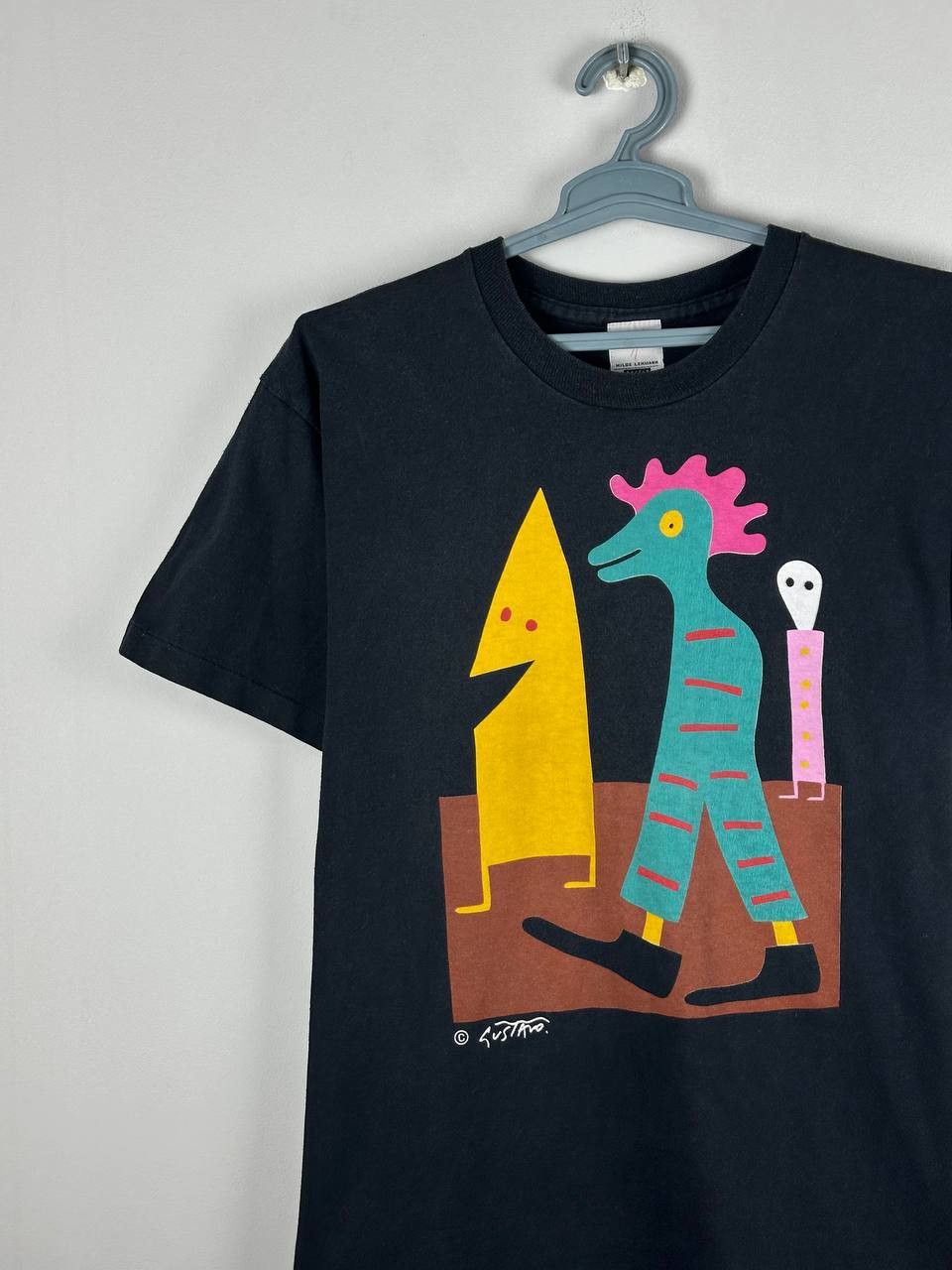 Vintage Vintage 90’s Gustavo Art Printed T Shirt Size US L / EU 52-54 / 3 - 3 Thumbnail