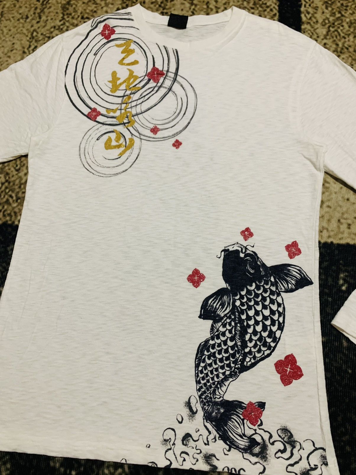 Japanese Brand LAST DROP#Vintage y2k Japanese Koi Fish Long Sleeve Size US S / EU 44-46 / 1 - 6 Thumbnail