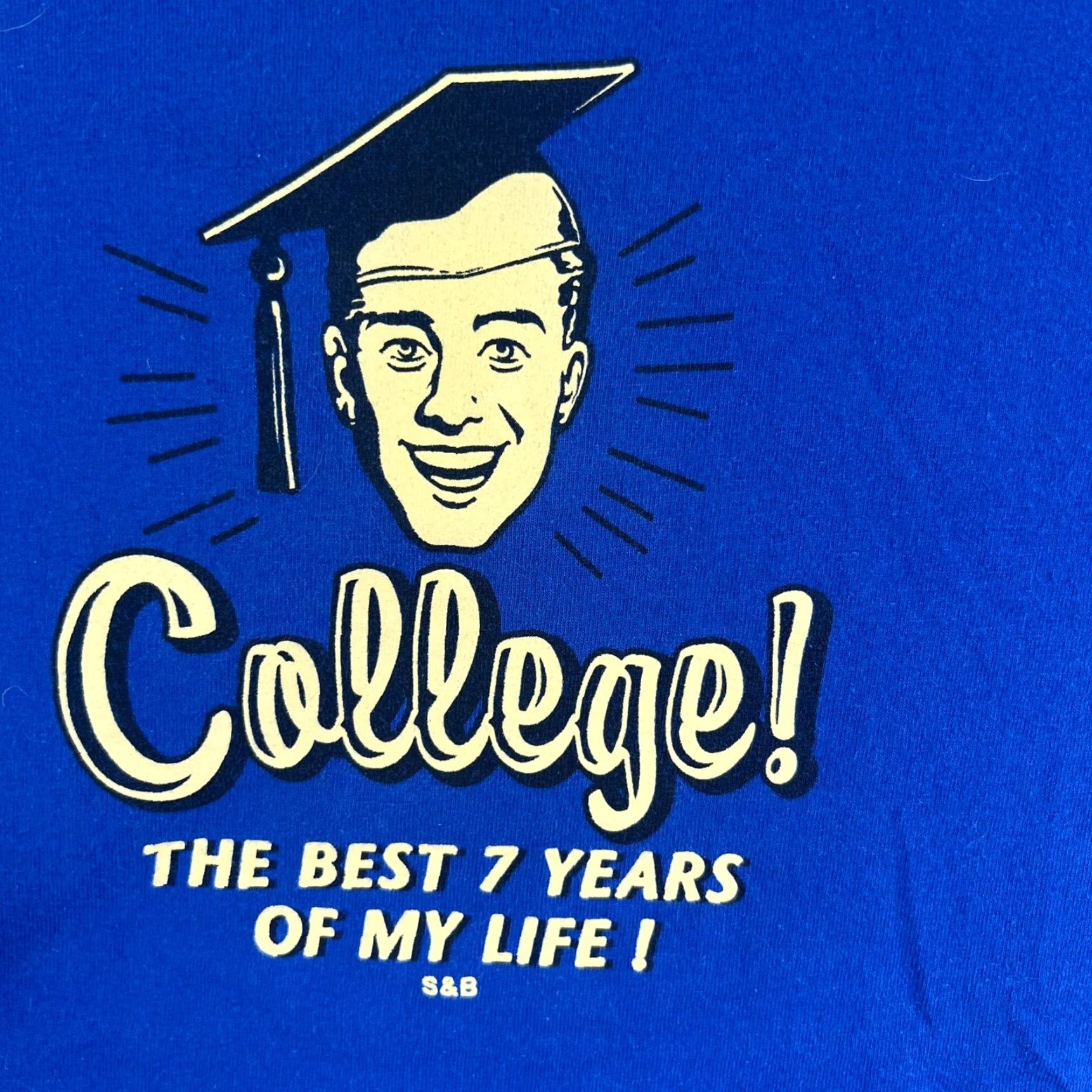 Vintage Steve & Barry's College Graphic T-Shirt Men's XL Blue Barney Adventure Time Size US XL / EU 56 / 4 - 2 Thumbnail