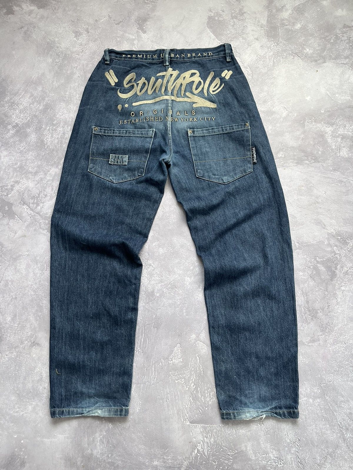 Southpole 💥RARE💥 Vintage South Pole Big Logo Embroidered Baggy Jeans Size US 30 / EU 46 - 1 Thumbnail