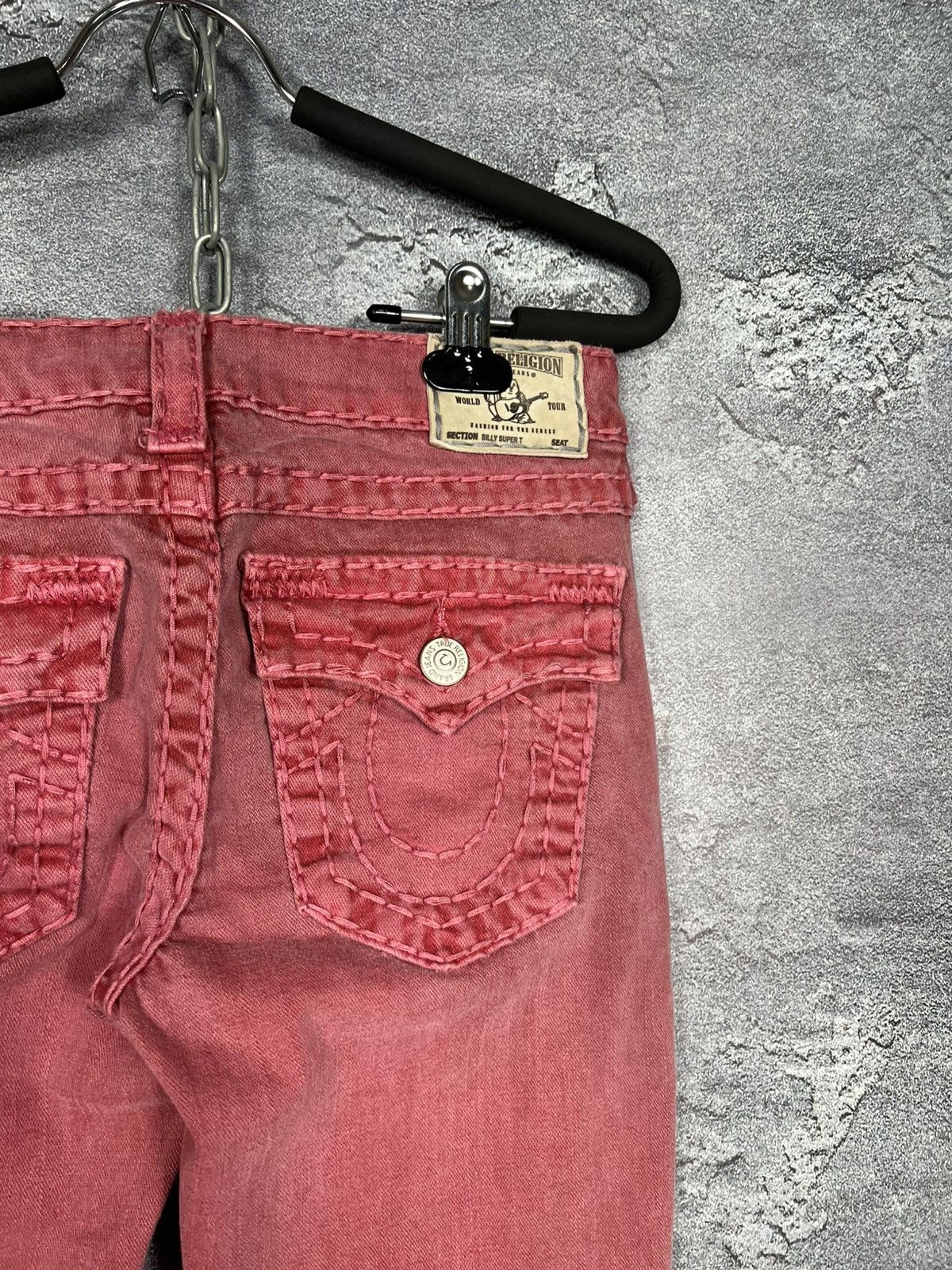 True Religion Vintage True Religion Flare Billy Super T Pink Jeans Size 27" / US 4 / IT 40 - 13 Thumbnail
