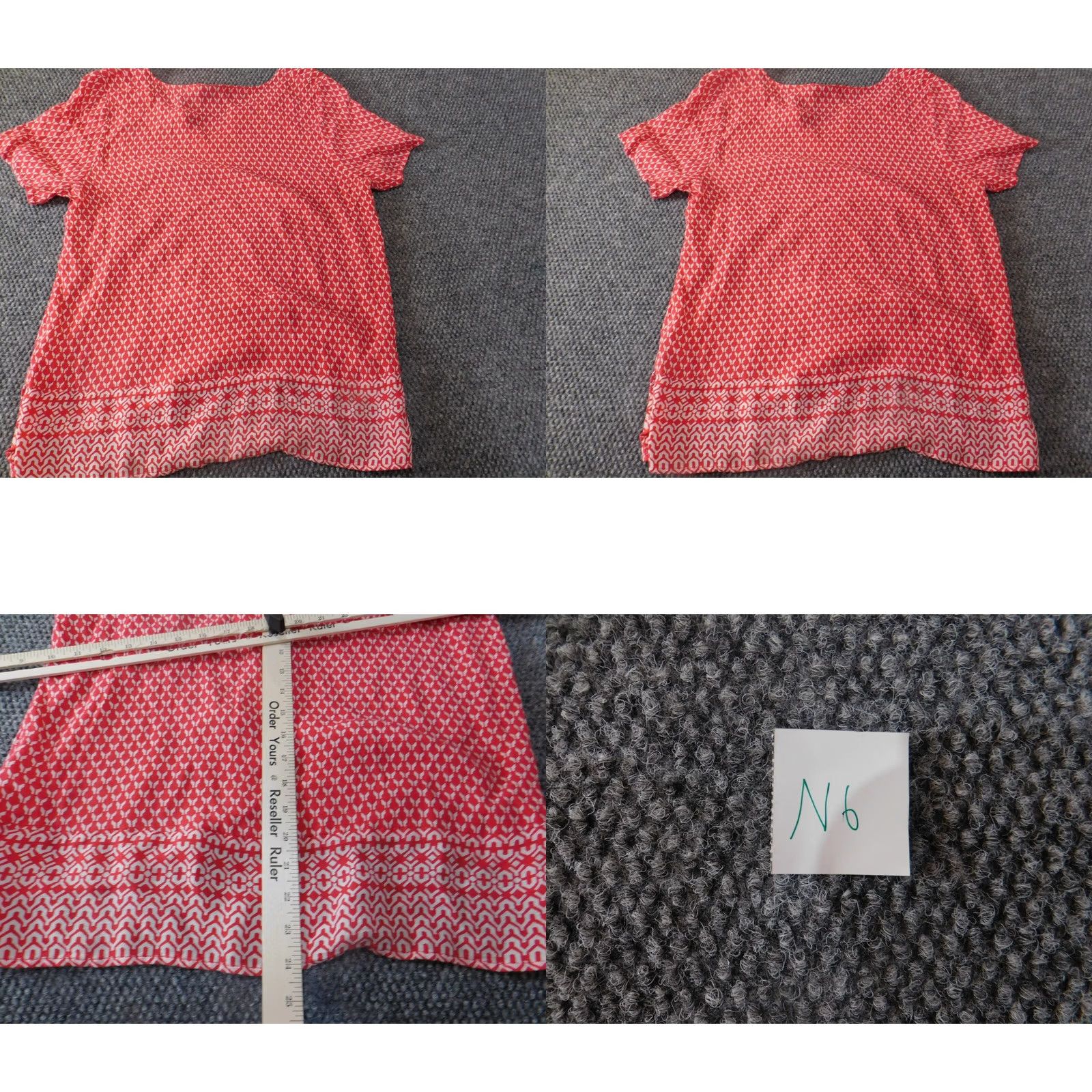 J. Jill J. Jill Blouse Shirt Womens Small Petite Red V-Neck Plaid Cap Sleeve Pullover Designer Button Casual Regular Fit Size L / US 10 / IT 46 - 8 Thumbnail