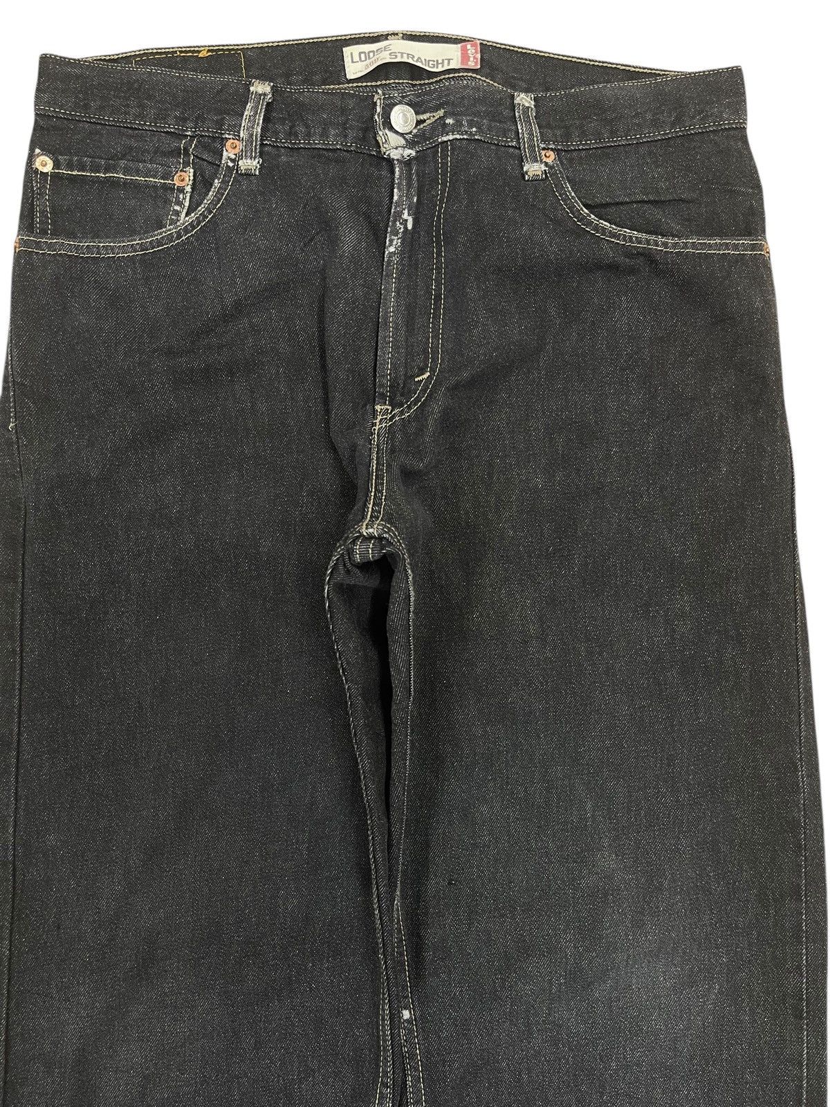 Levi's Levi’s Blue Denim Loose Straight Leg Jeans Size US 35 - 2 Thumbnail
