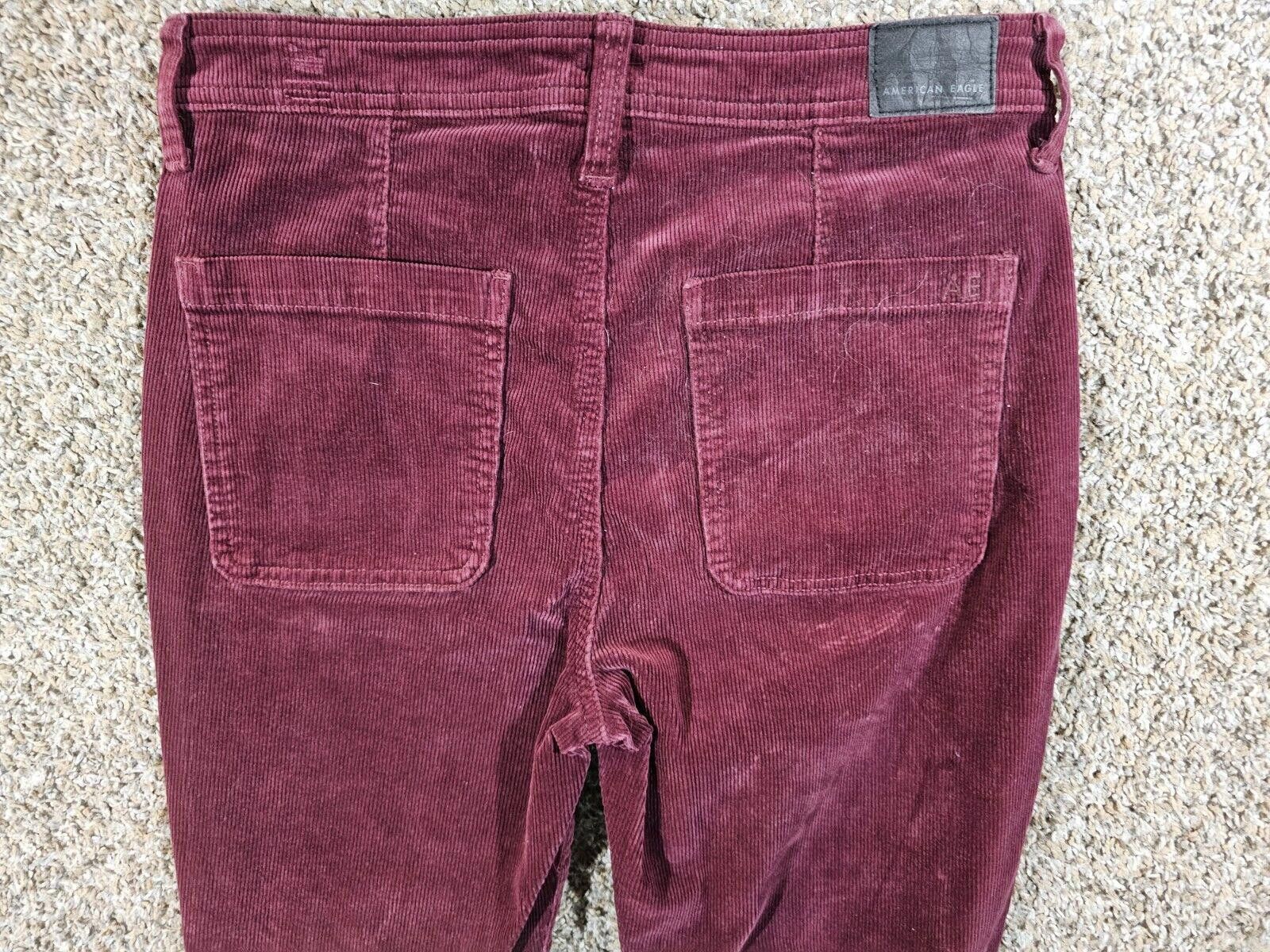 Designer 6 Button AMERICAN EAGLE Courduroy Pants Size 6 Red Size 28" / US 6 / IT 42 - 7 Thumbnail