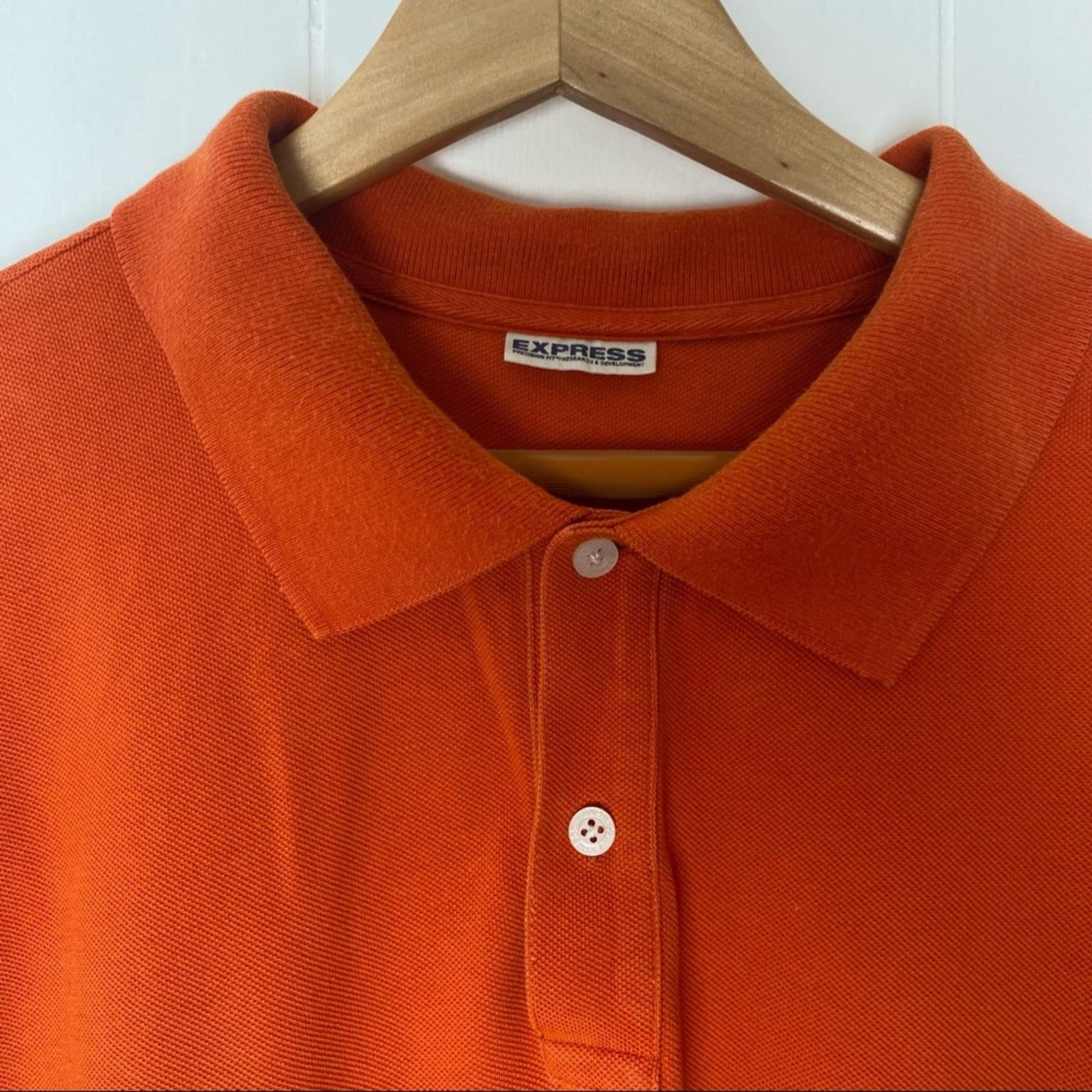 Express Express Pumpkin Pique Polo Shirt Men’s Size Large Size US L / EU 52-54 / 3 - 8 Thumbnail