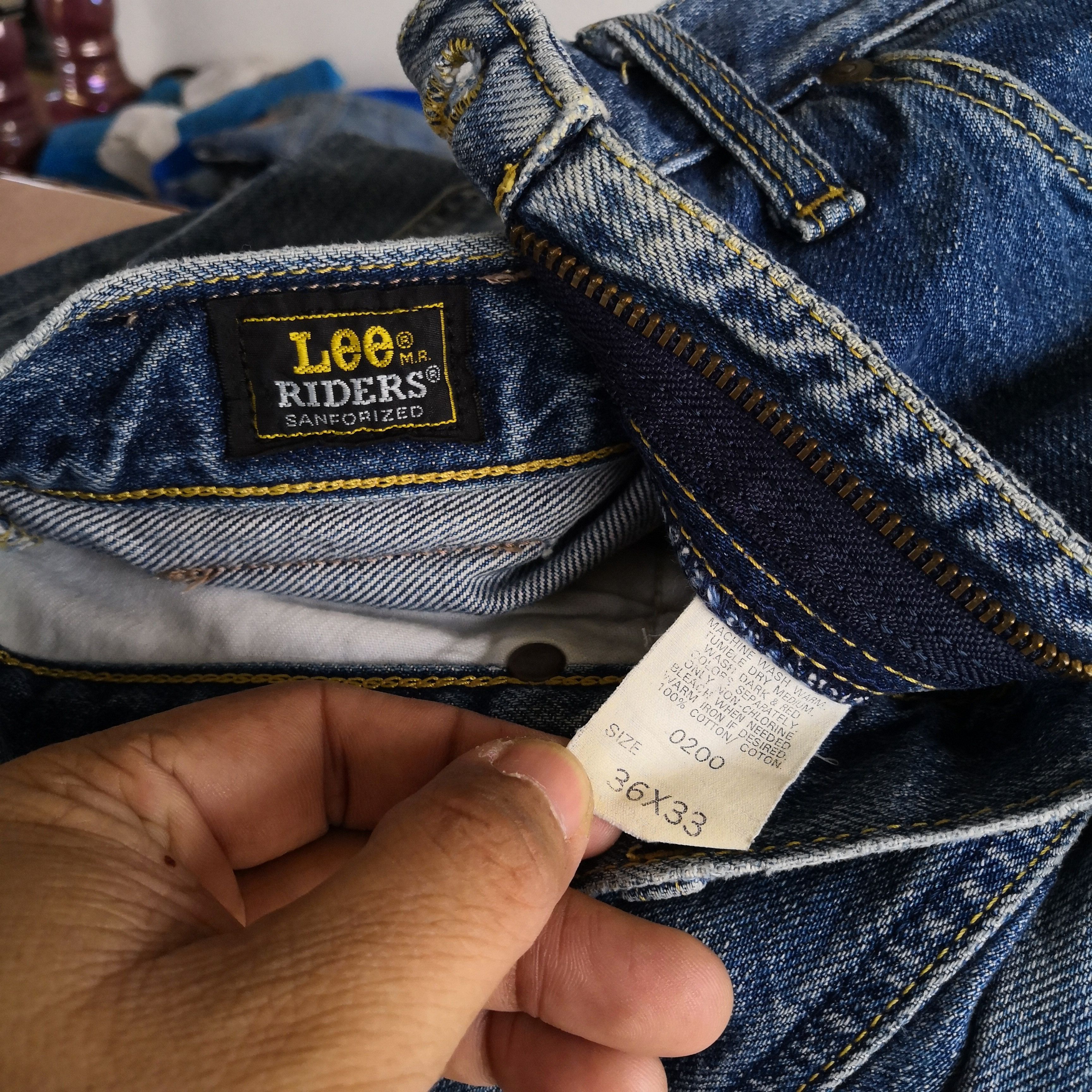 Jean Vintage Lee Riders Sanforized Jeans Lee Light Wash Denim Size US 34 / EU 50 - 8 Thumbnail