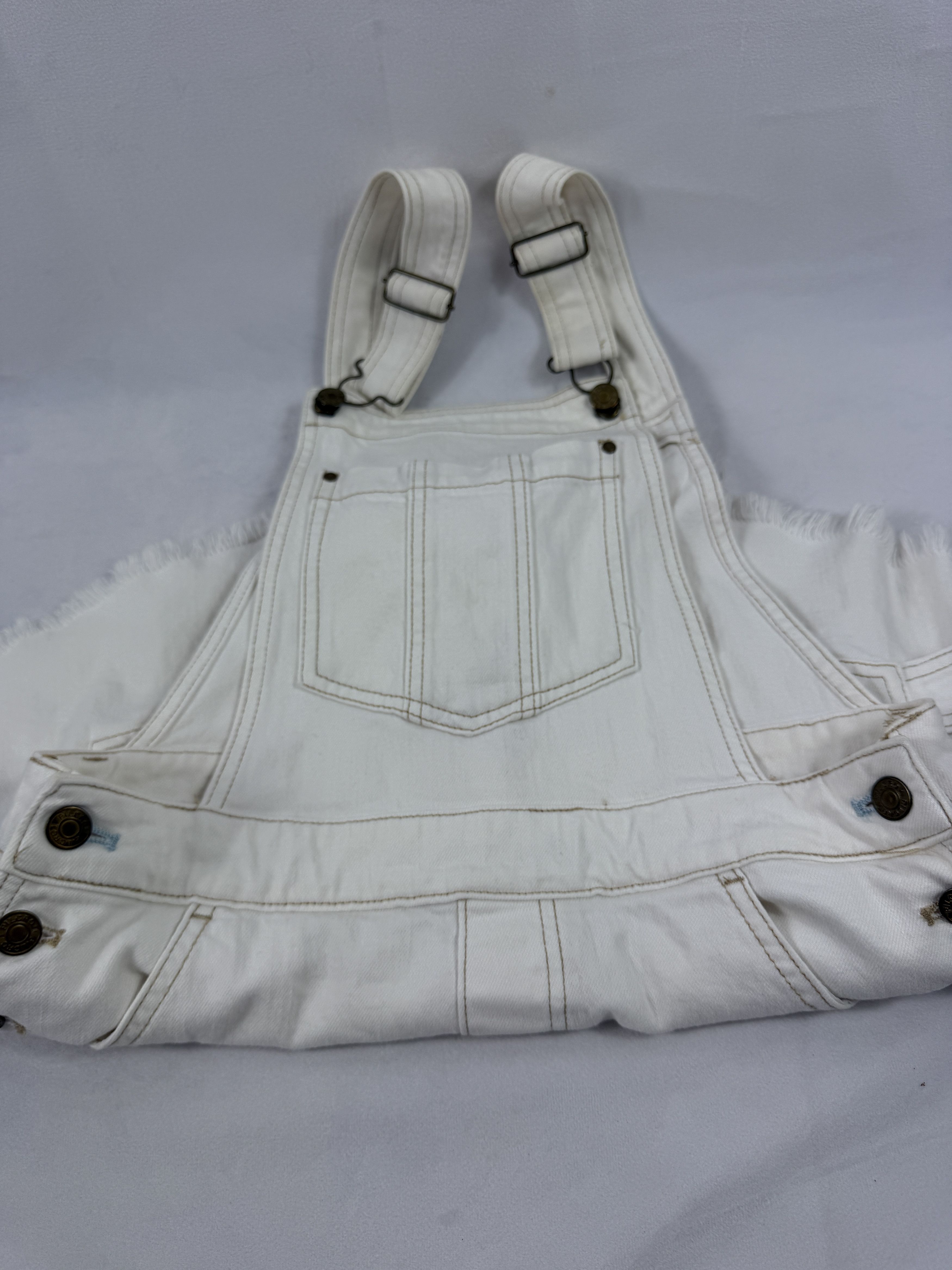 Anthropologie Anthropologie Pilcro Cutoff Bib Shorts Size 29" - 5 Thumbnail