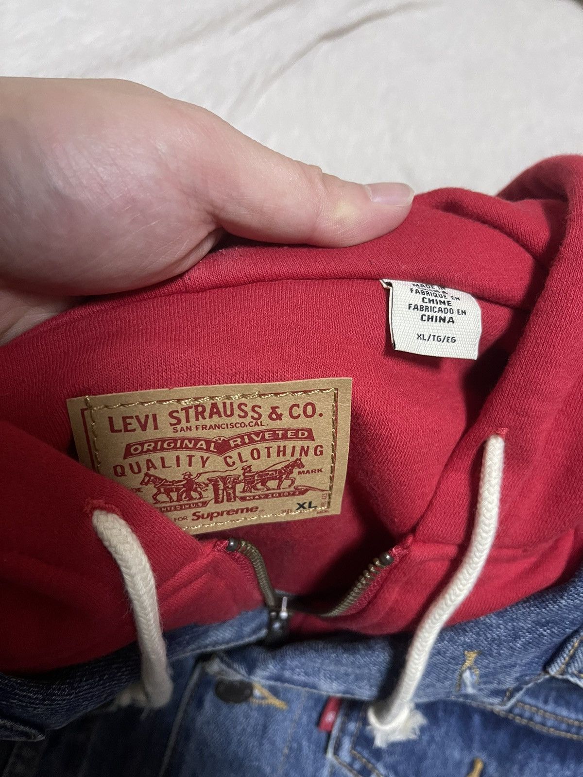 Levi's × Supreme Supreme Levi's fleece hooded Trucker Jacket blue Size US XL / EU 56 / 4 - 3 Thumbnail