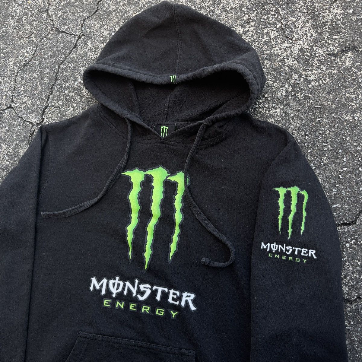Japanese Brand Streetwear Vintage Vintage Thrashed MONSTER ENERGY DRINK Hoodie Grailed