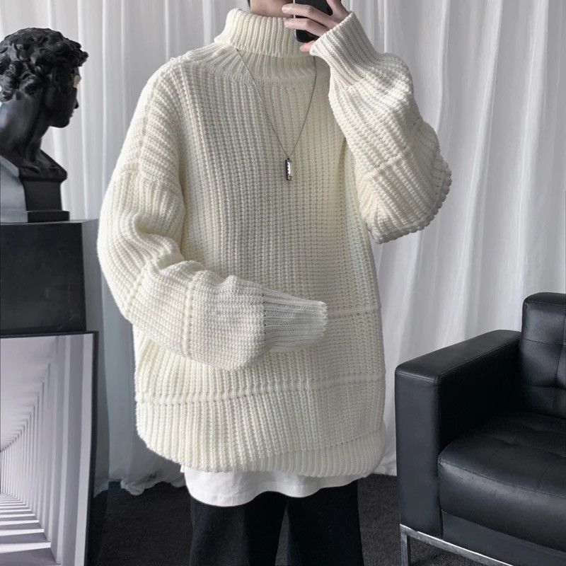 Japanese Brand × Vintage Turtle Neck - Style Streetwear Knitted Sweatshirt Size US L / EU 52-54 / 3 - 1 Thumbnail