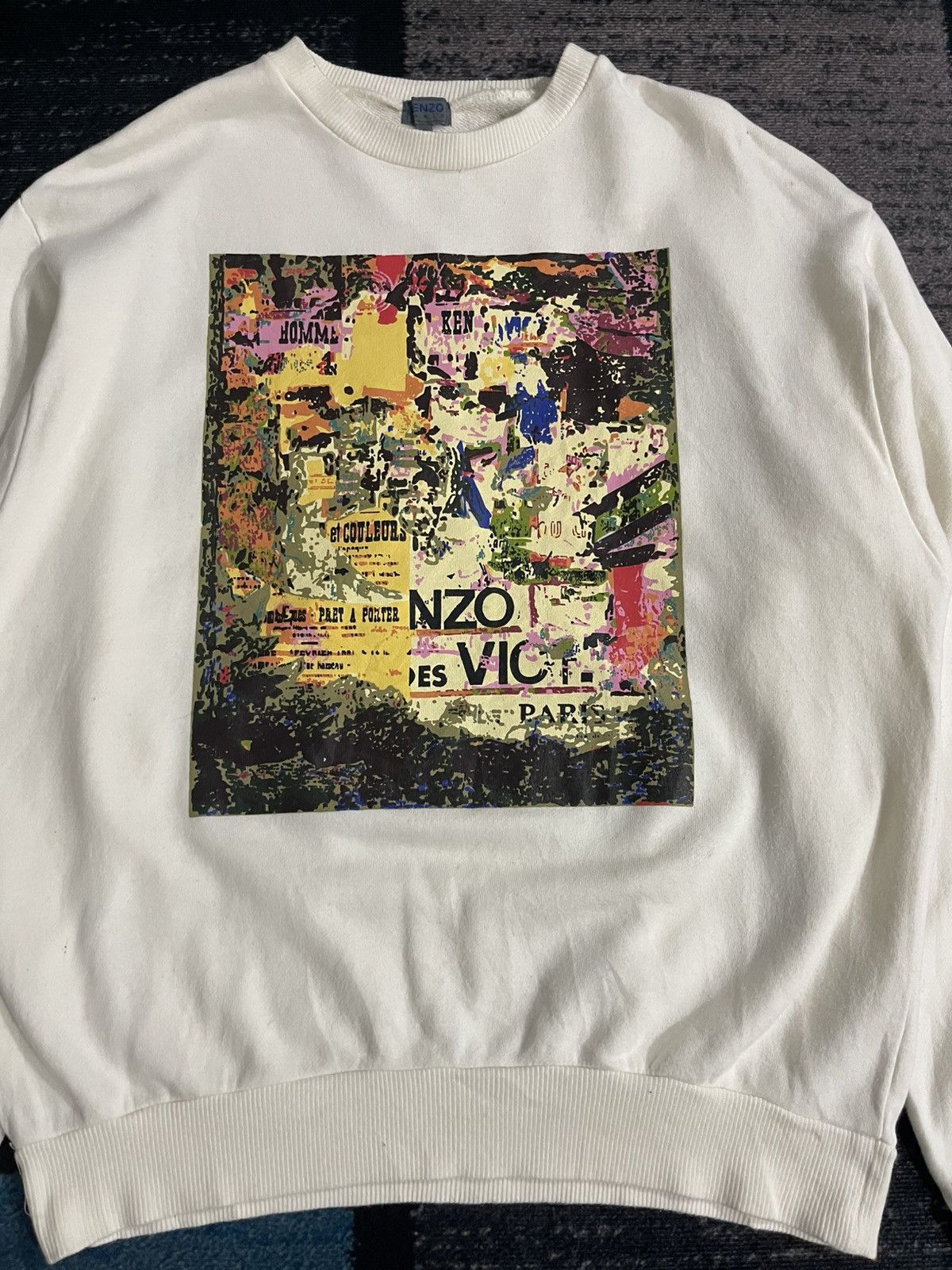 Kenzo × Vintage Vintage Kenzo Paris Big Logo Sweatshirt Size US L / EU 52-54 / 3 - 5 Thumbnail