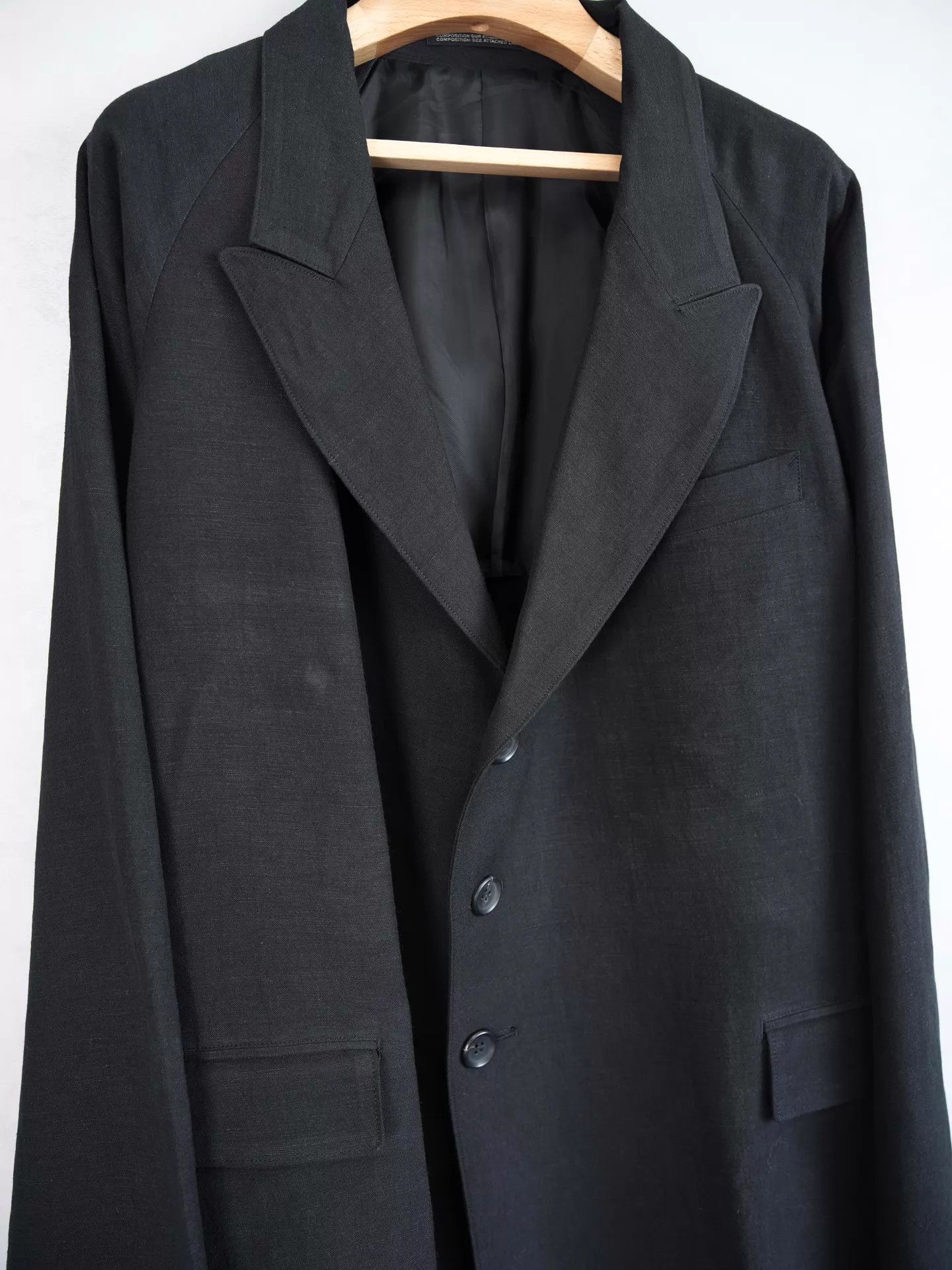 Yohji Yamamoto Yohji Yamamoto 24SS Dropped Shoulder Linen Blend Jacket Size US M / EU 48-50 / 2 - 4 Thumbnail
