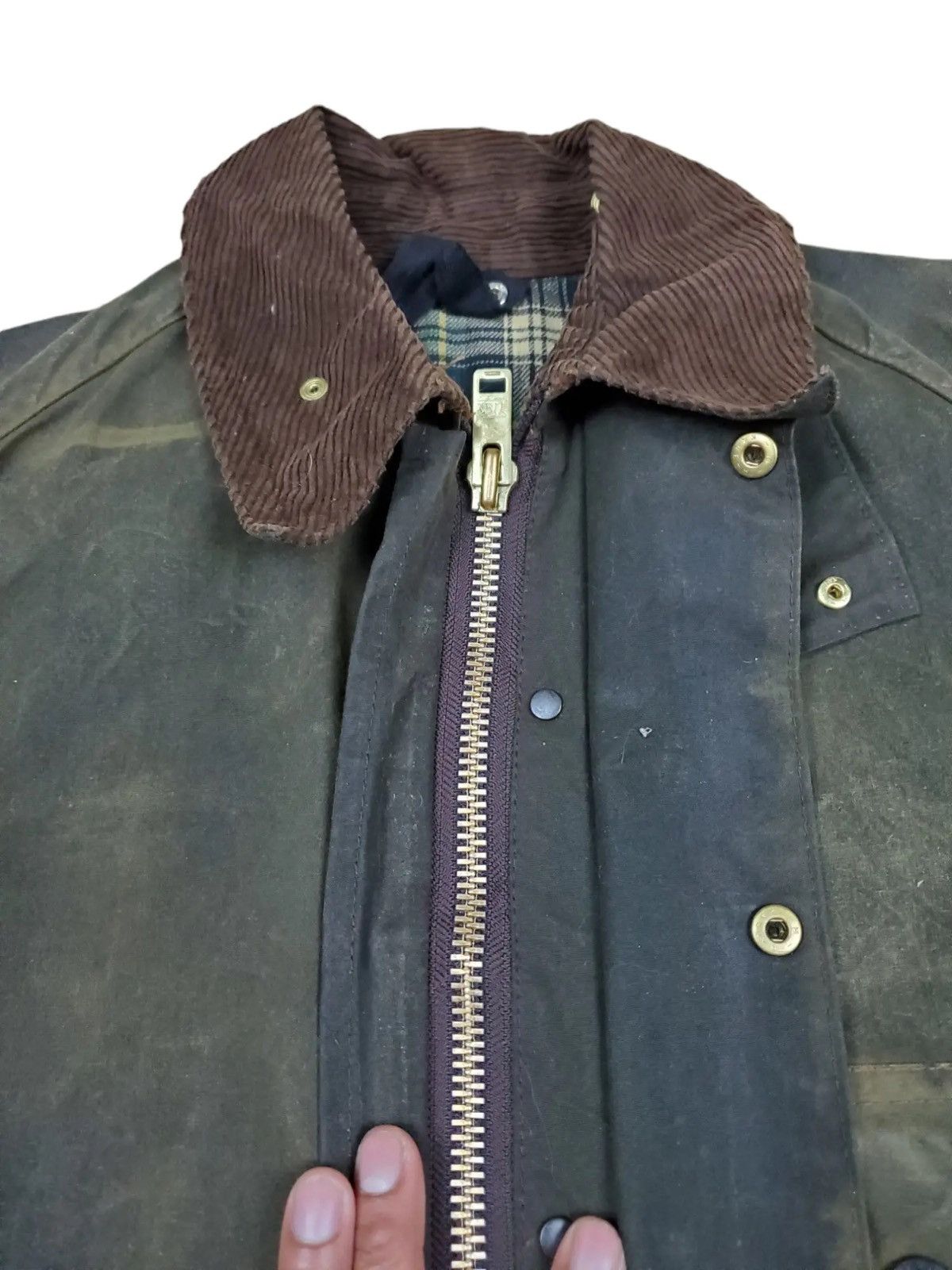 Barbour Vintage Barbour Waxed Solway Zipper Jacket Size US L / EU 52-54 / 3 - 5 Thumbnail