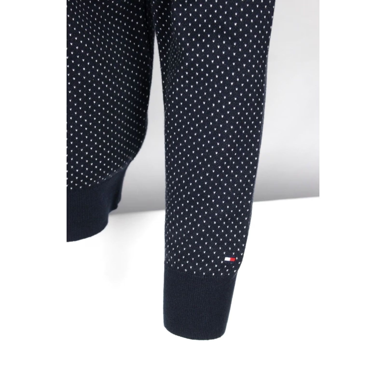Tommy Hilfiger Tommy Hilfiger Men's Fair Isle Cotton Sweater Crew Neck L Navy Blue Size US L / EU 52-54 / 3 - 5 Thumbnail
