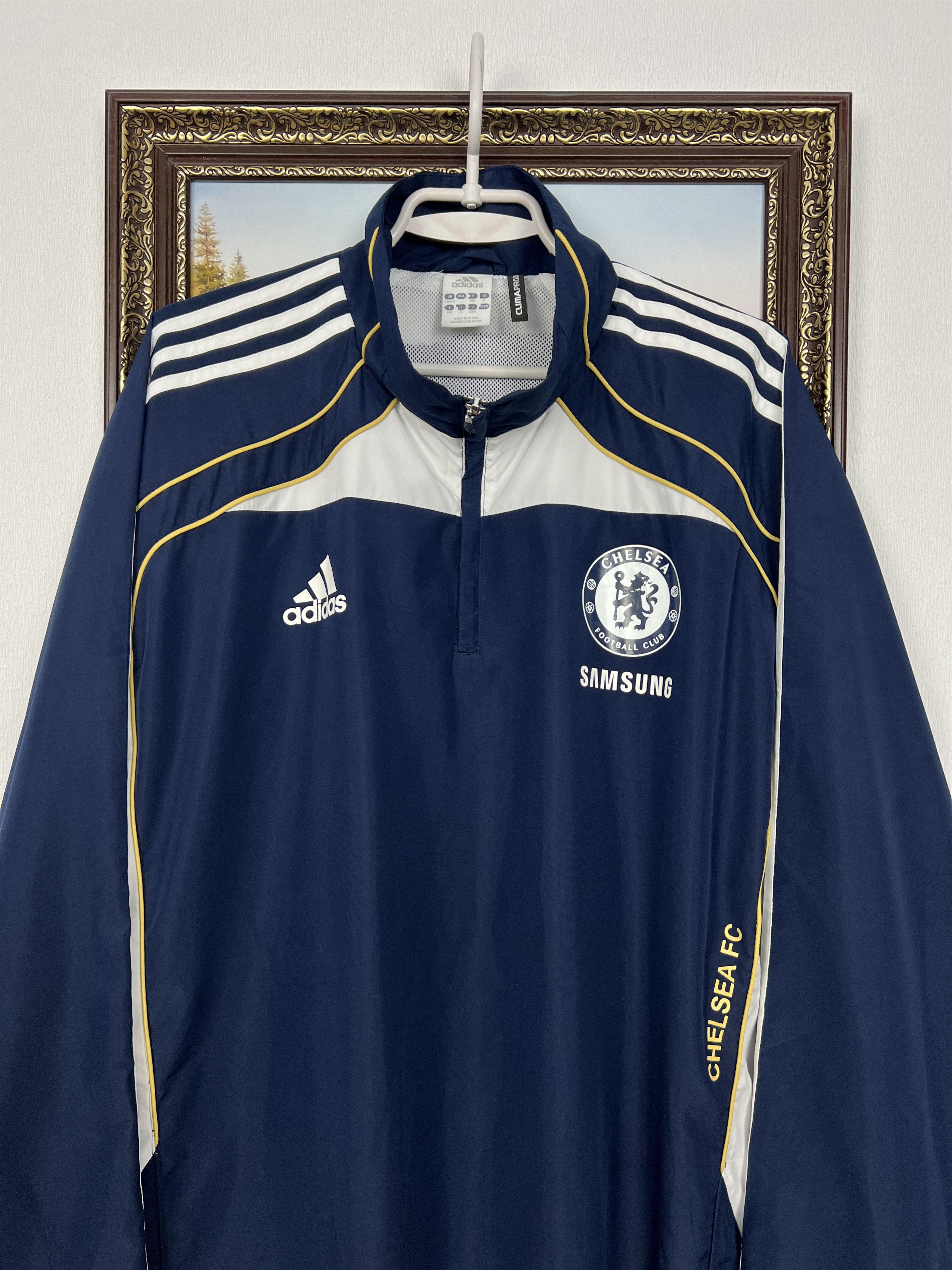 Adidas Vintage Adidas Chelsea Football Jacket Soccer Blue Train Size US XXL / EU 58 / 5 - 2 Thumbnail