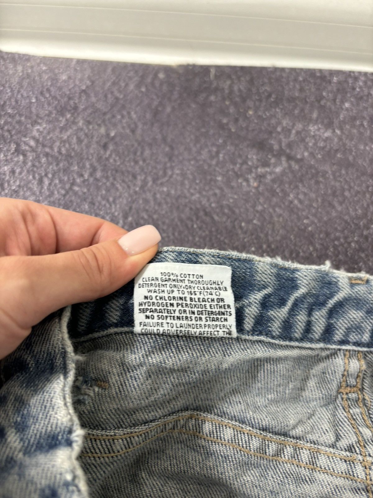 Dickies Vintage 90s Dickies Flame Resistant Faded Denim Baggy Jeans Size US 36 / EU 52 - 17 Thumbnail