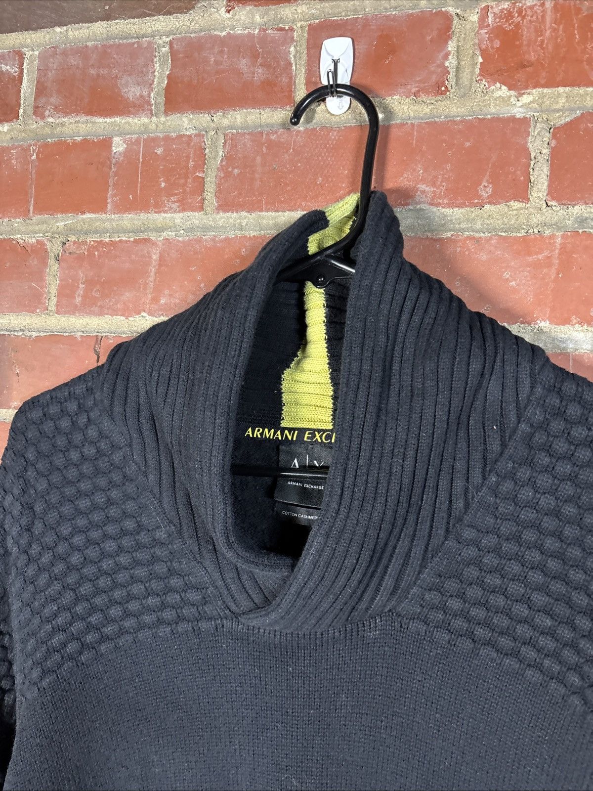 Armani Exchange ARMANI EXCHANGE Mens Shawl Neck Sweater Basic Size Large Size US L / EU 52-54 / 3 - 2 Thumbnail