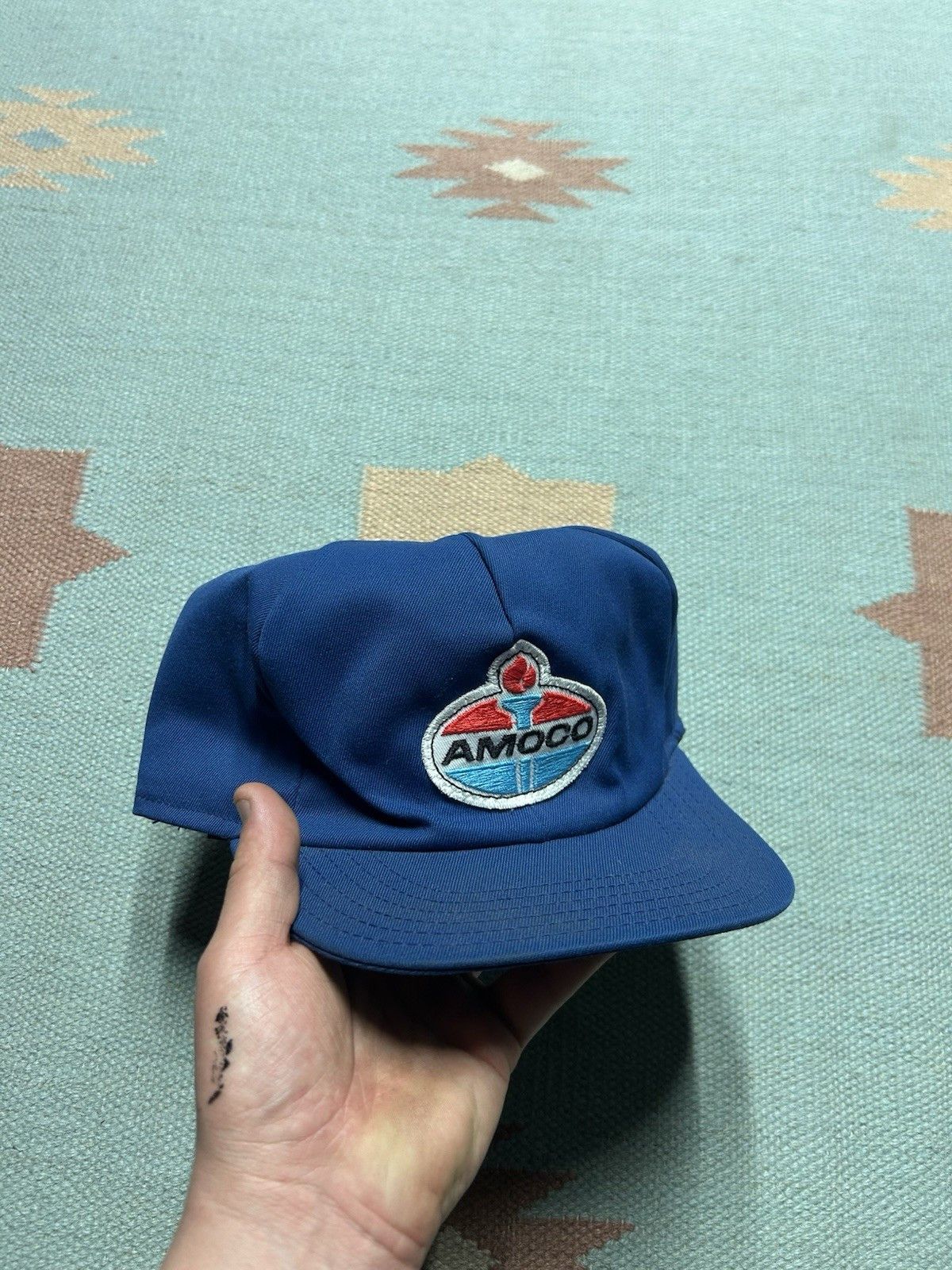 Vintage Vtg trapper hat ear flap Amoco employee uniform unito USA XL Size ONE SIZE - 1 Thumbnail