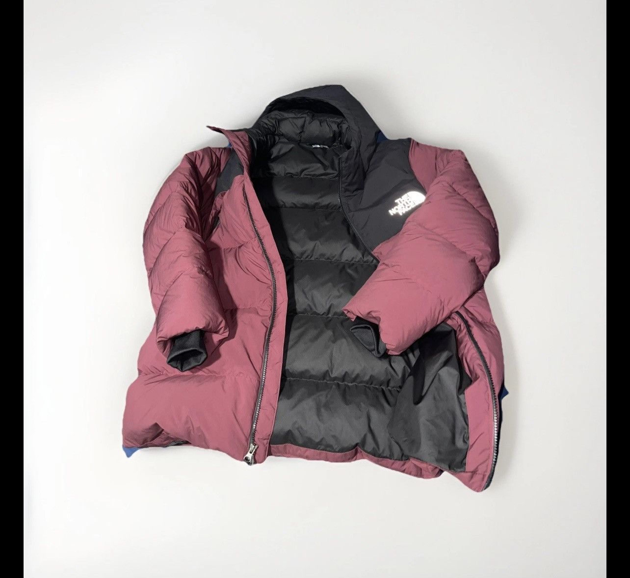 The North Face TNF Parka 550 Goose Down Hooded Puffer Jacket M Bergundy Size US M / EU 48-50 / 2 - 1 Thumbnail