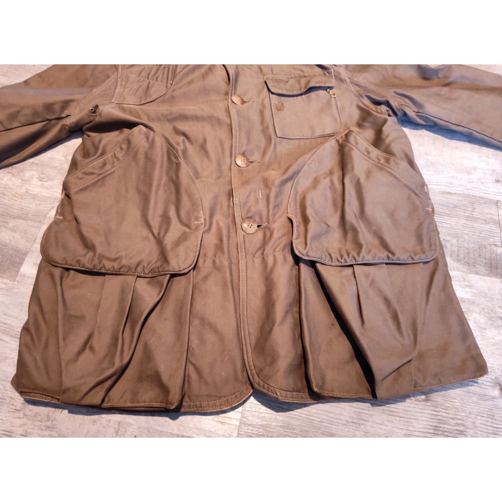 Vintage VINTAGE American Field Chore Jacket Workwear 1940s Brown Cotton M/L? Mens Size US M / EU 48-50 / 2 - 7 Thumbnail