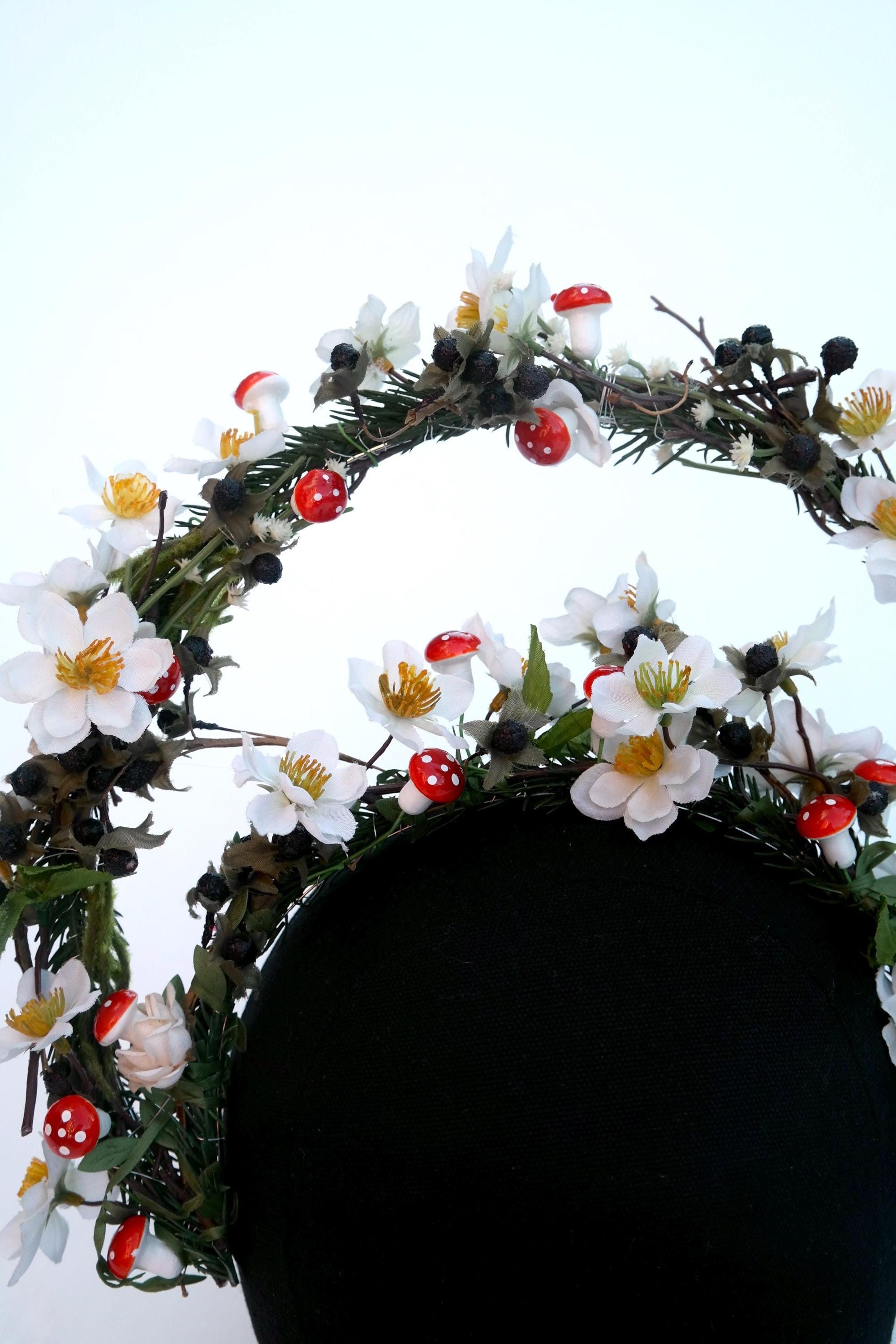 Handmade Flower & Mushroom Halo Headpiece Size ONE SIZE - 5 Thumbnail