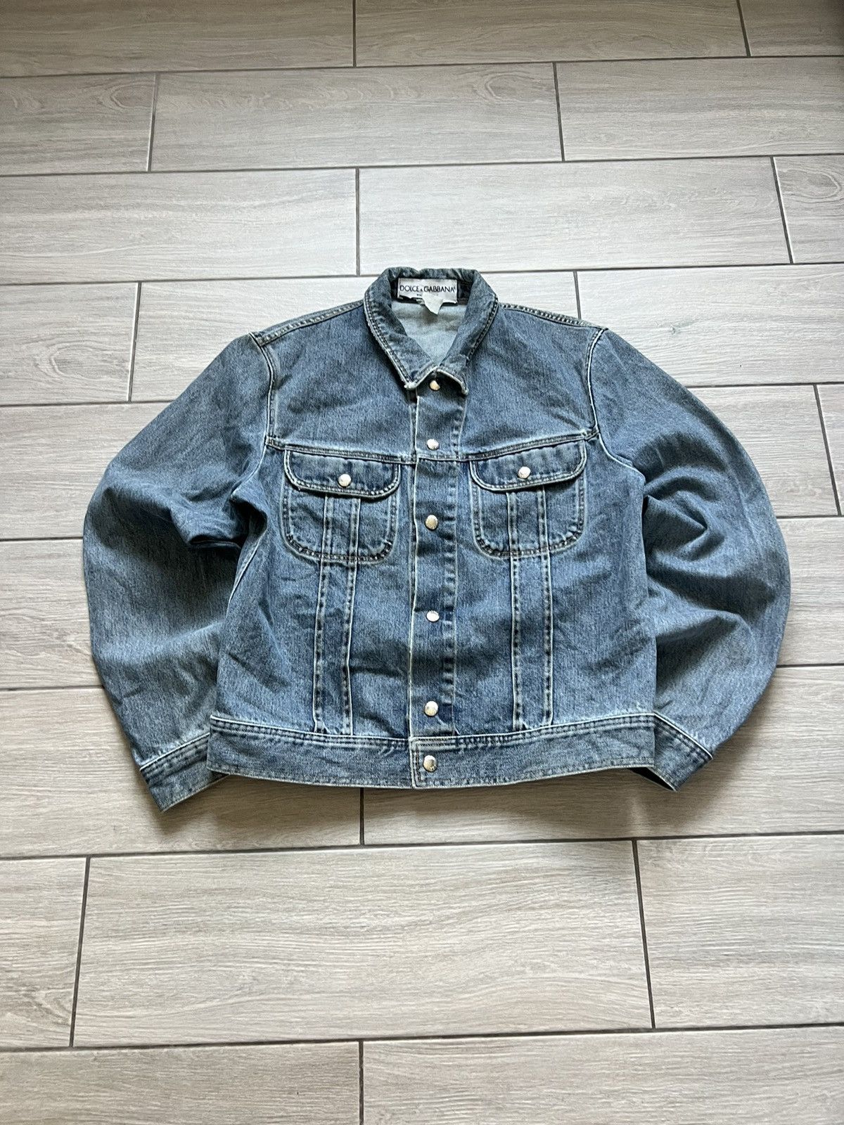Dolce & Gabbana Vintage Dolce Gabbana Blue Denim Jeans Cargo Jacket Archive Size US L / EU 52-54 / 3 - 4 Thumbnail