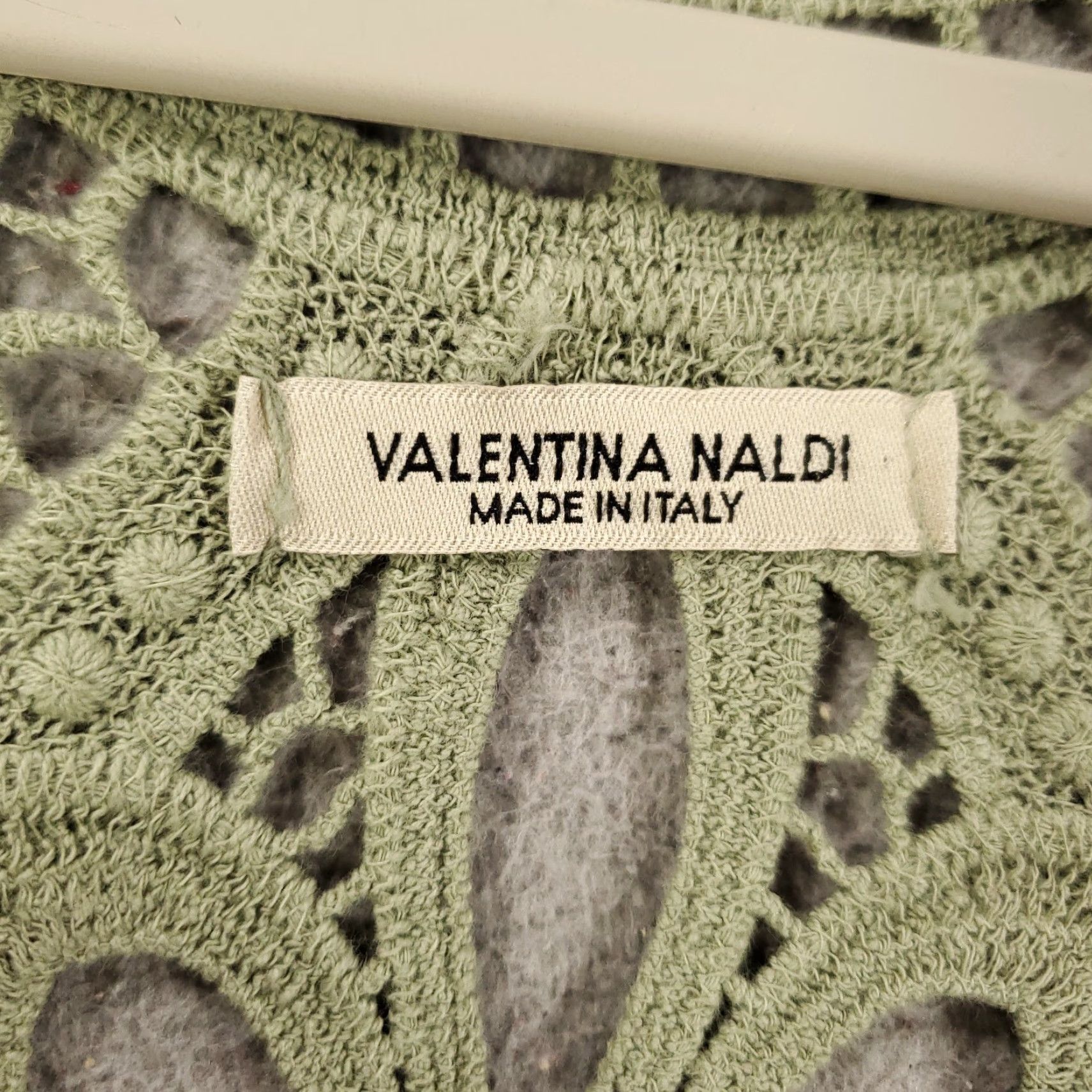 Vintage VINTAGE Valentina Naldi Linen Cardigan Women's One Size Green Lightweight Open Knit Casual Boho Fall Spring Summer Italy Size ONE SIZE - 5 Thumbnail