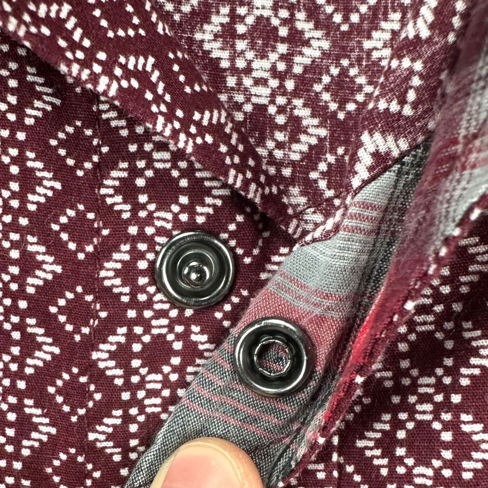 Roper Roper Wear The West Button Up Shirt Men XL Maroon Western Pearl Snap Flap Pocket Size US XL / EU 56 / 4 - 7 Thumbnail