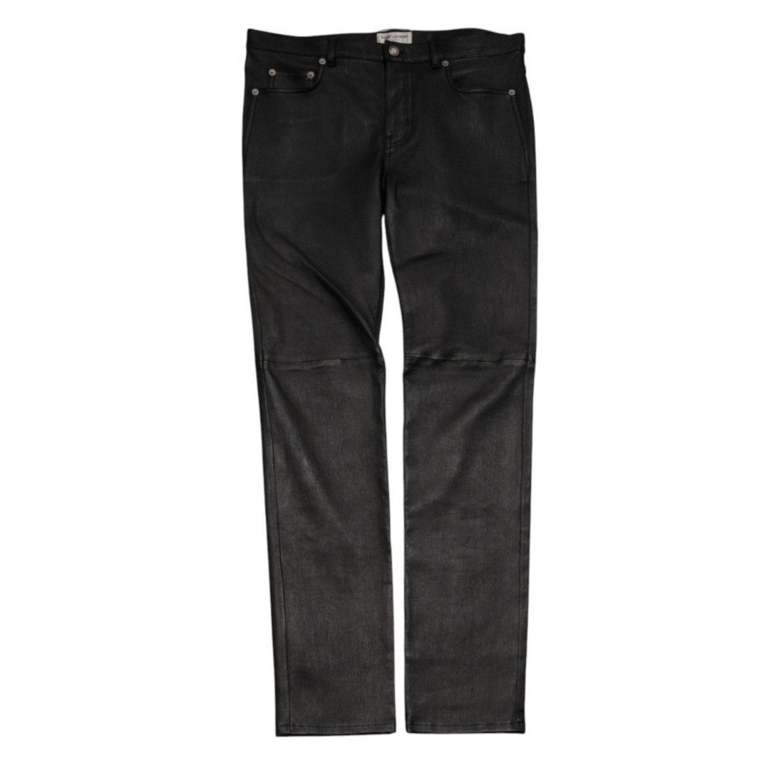 Saint Laurent Paris Lambskin Skinny Leg Leather Pants Jeans Size US 34 / EU 50 - 1 Thumbnail