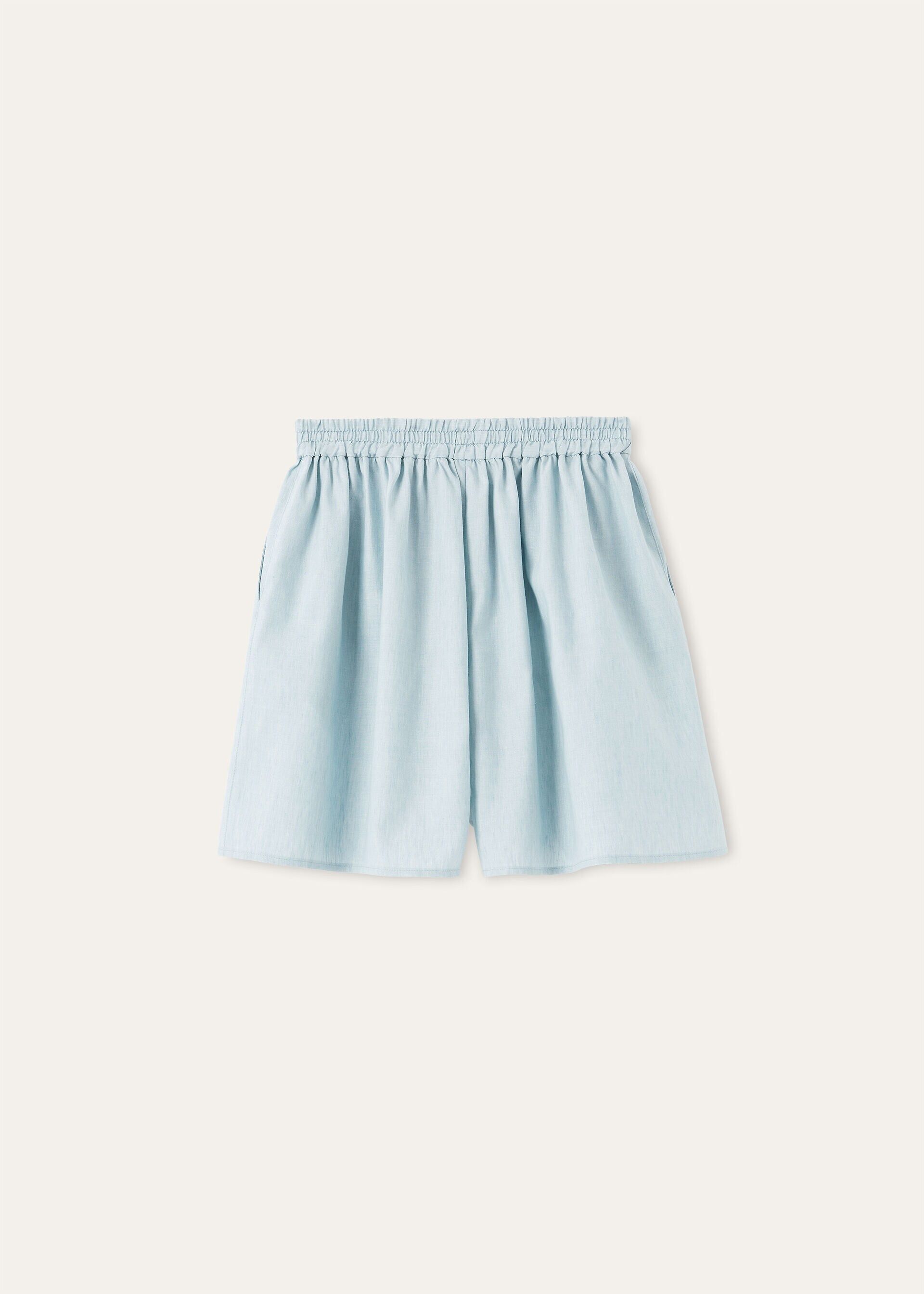 Loro Piana os11x0326 FAQ9908 Corbin Bermuda Short in Salt Bleached Blue Size 25" / US 0 / IT 36 - 2 Thumbnail